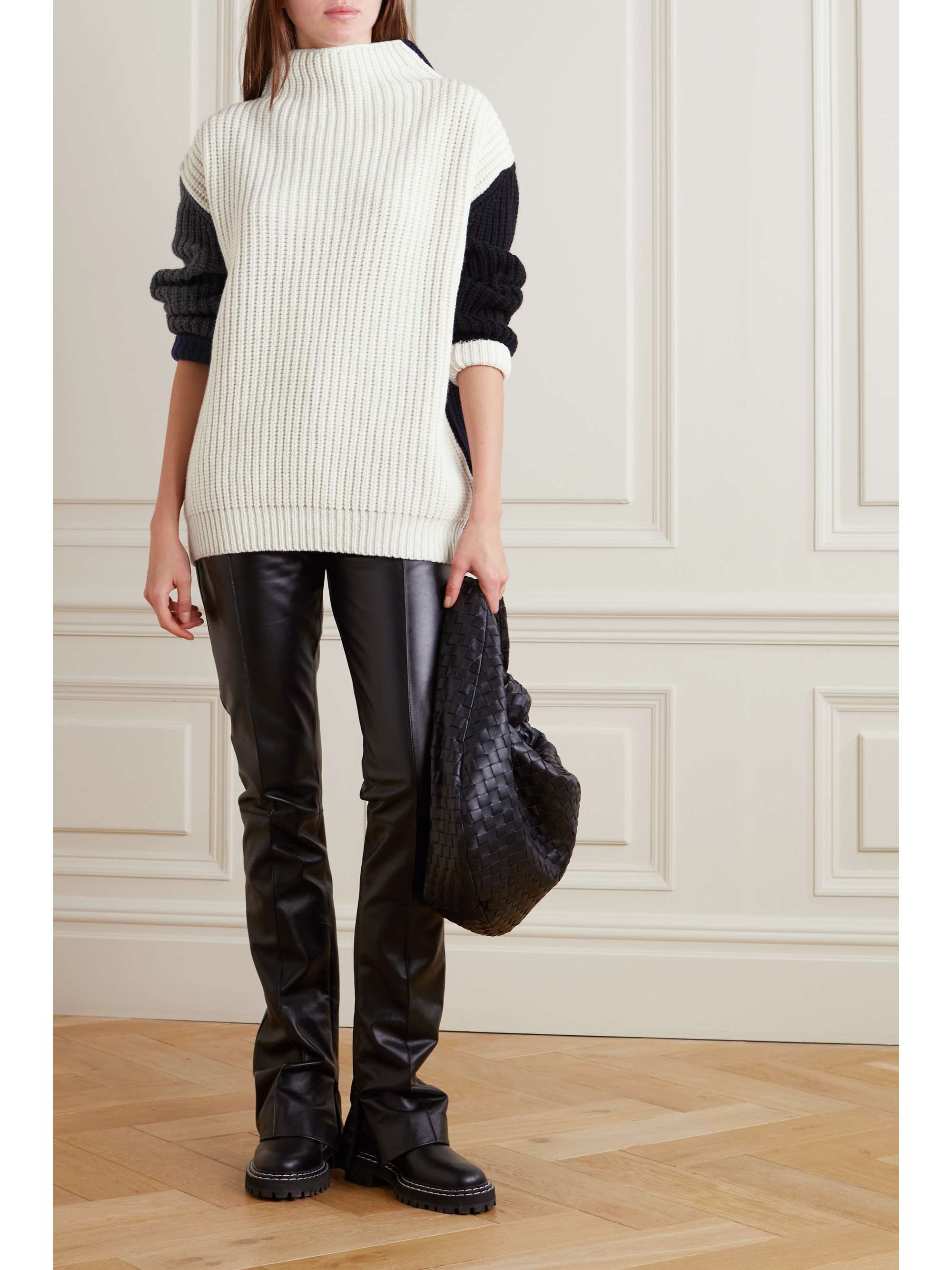 frame color block sweater