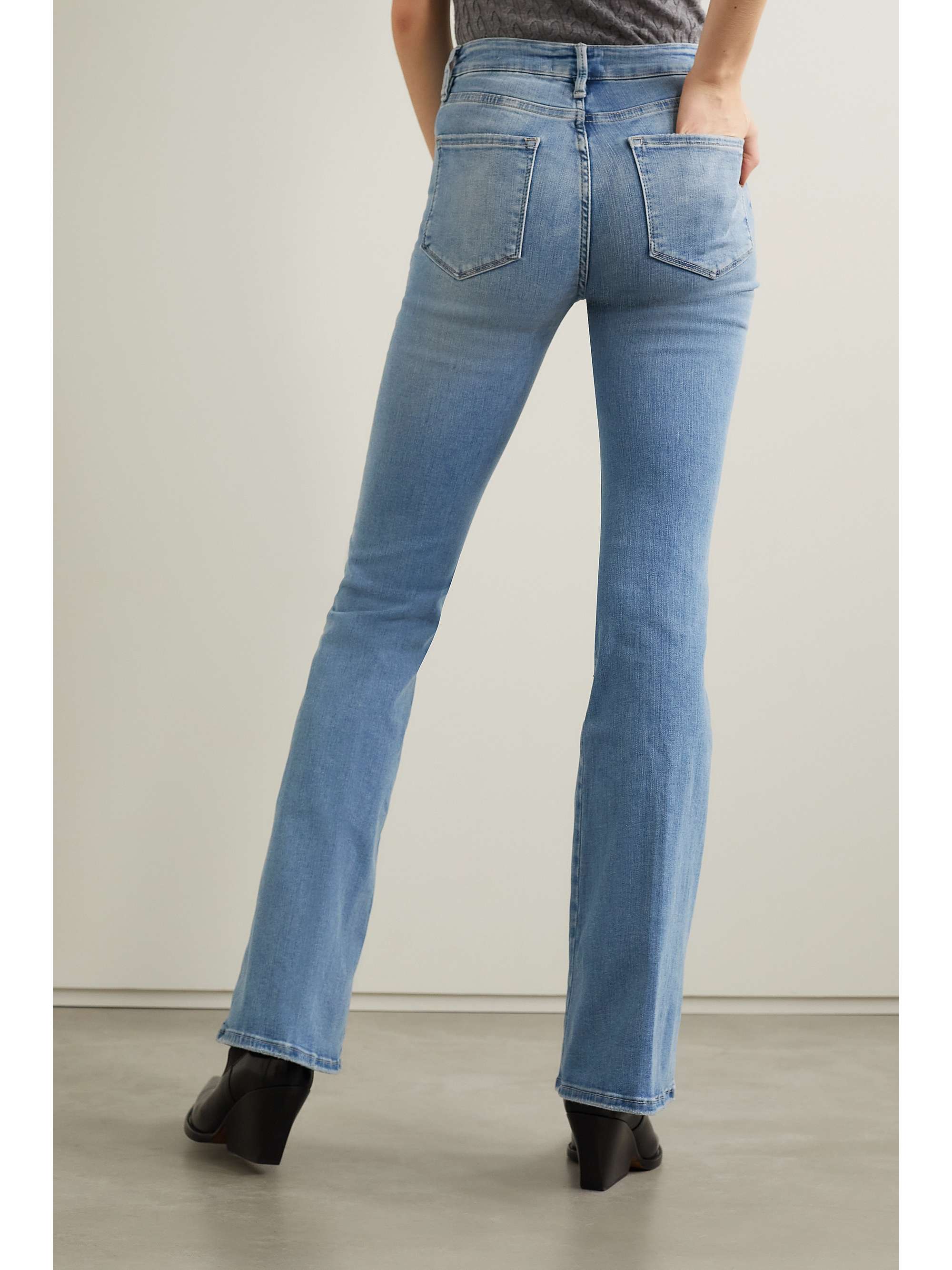 Flare high-rise organic jeans | FRAME 