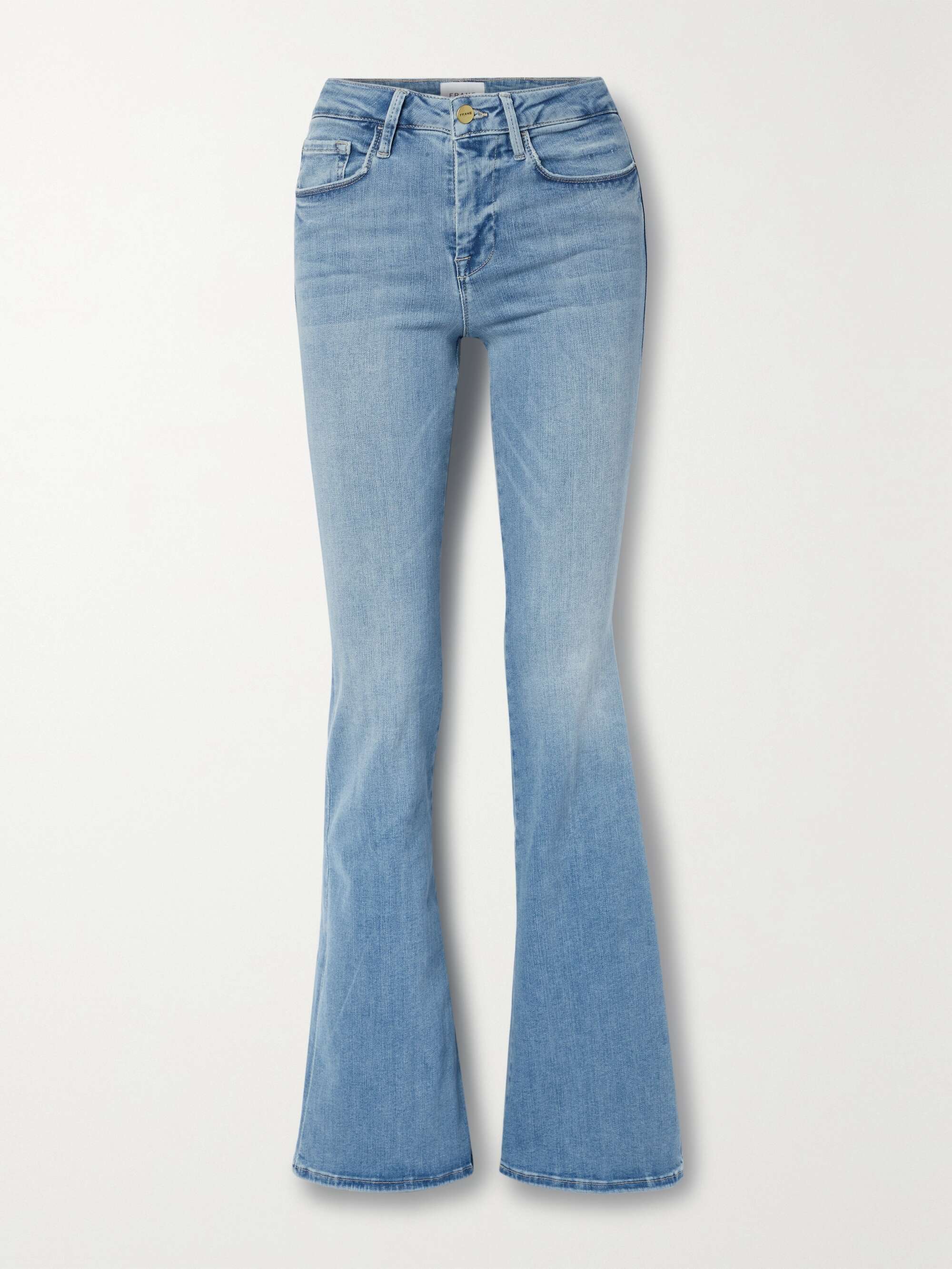 Flare high-rise organic jeans | FRAME 