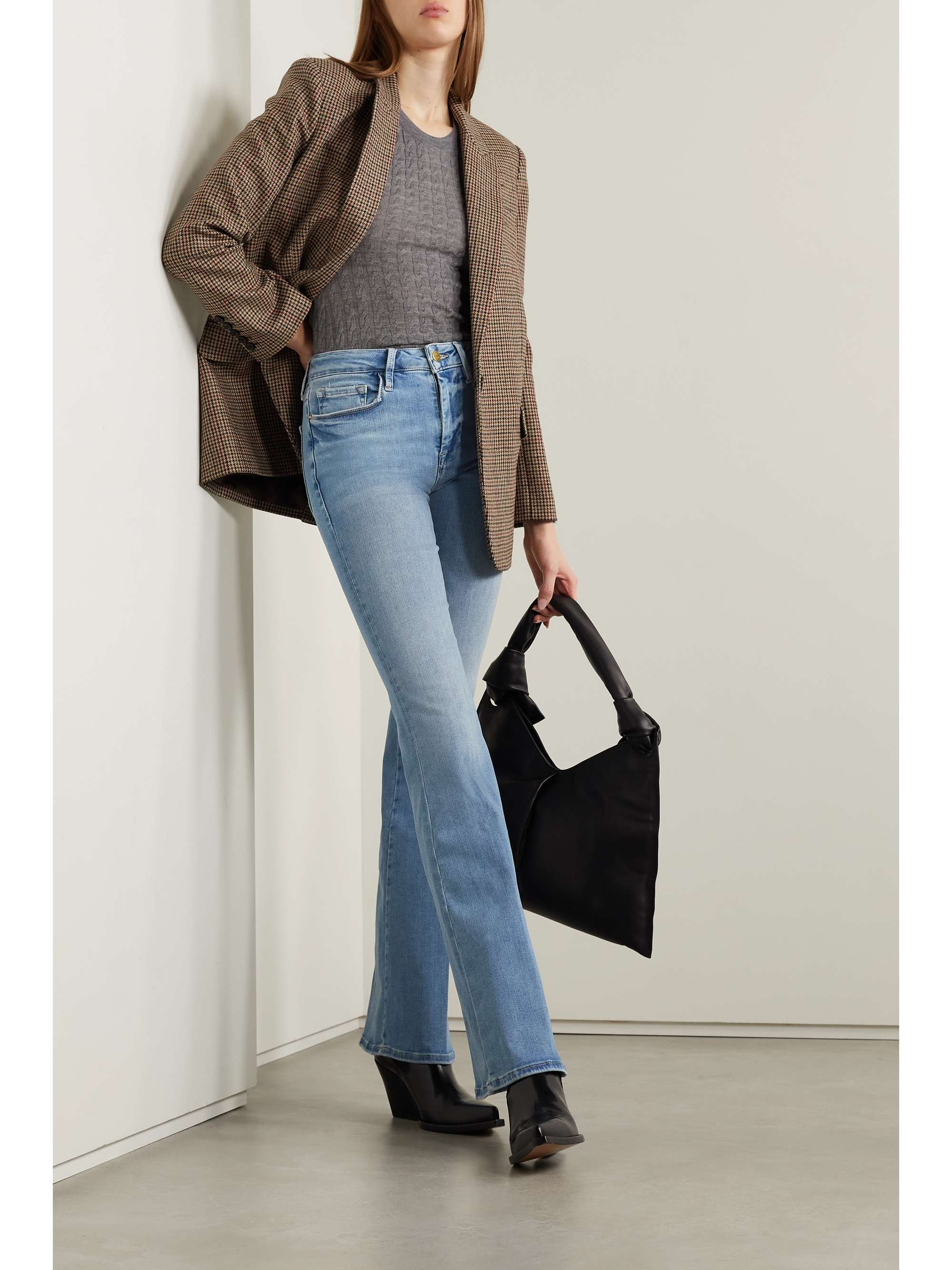 Flare high-rise organic jeans | FRAME 