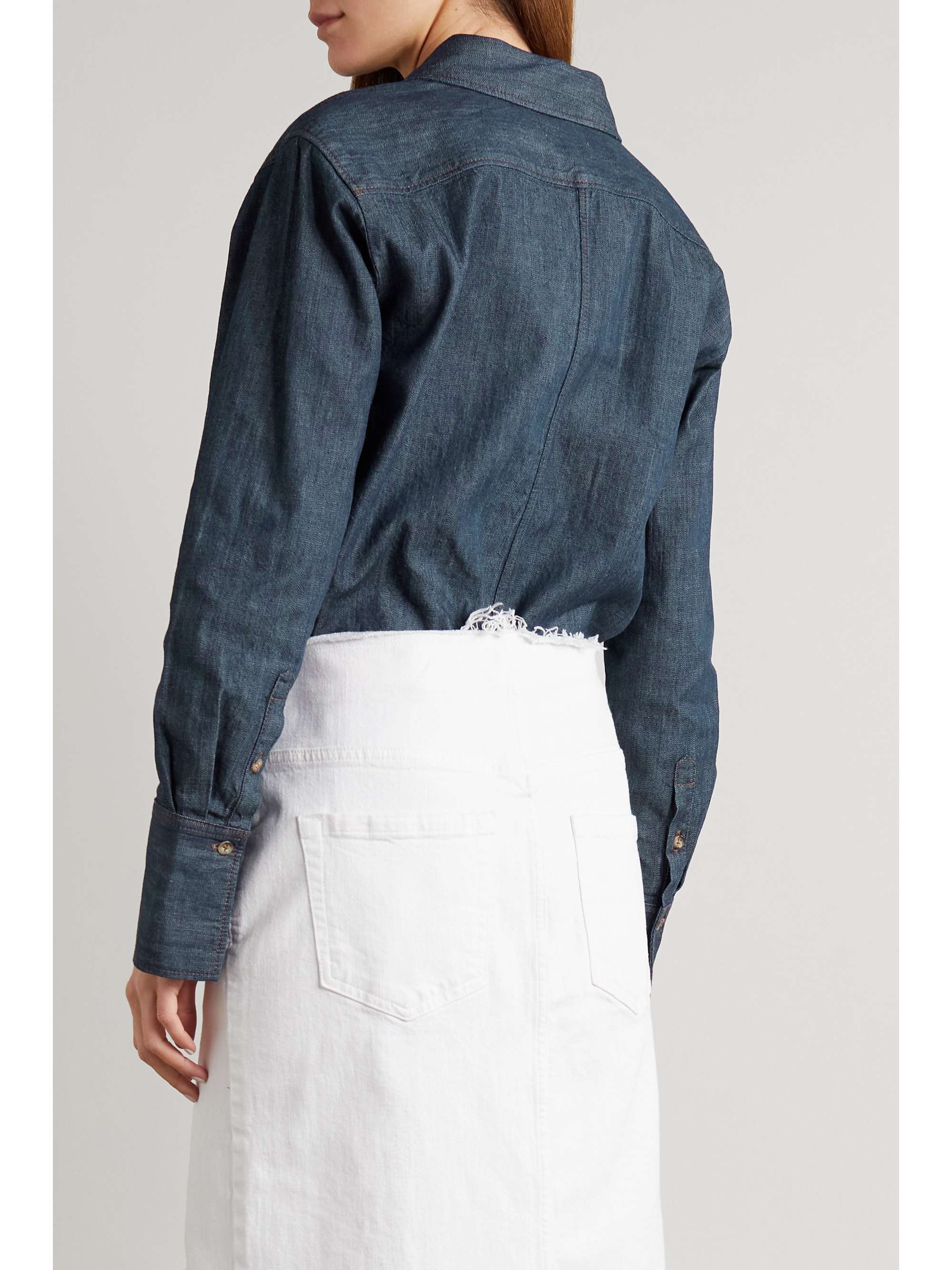 Dark denim Le Italien denim shirt 