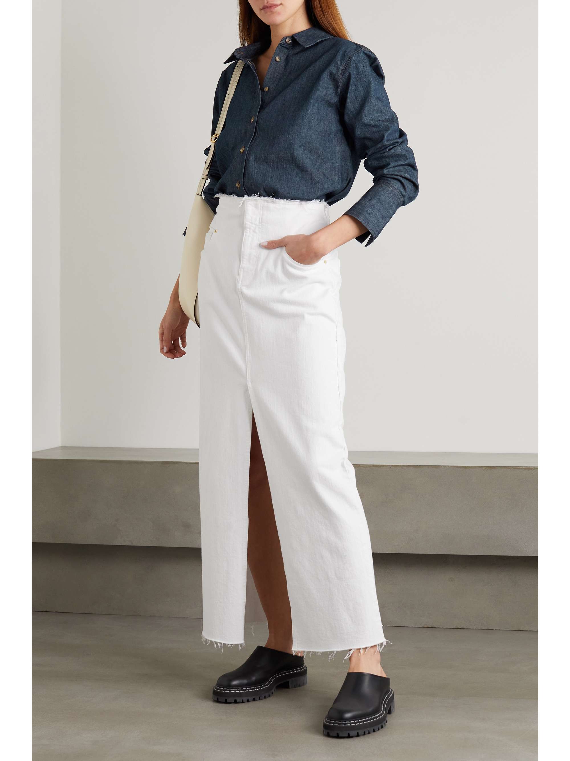 Dark denim Le Italien denim shirt 