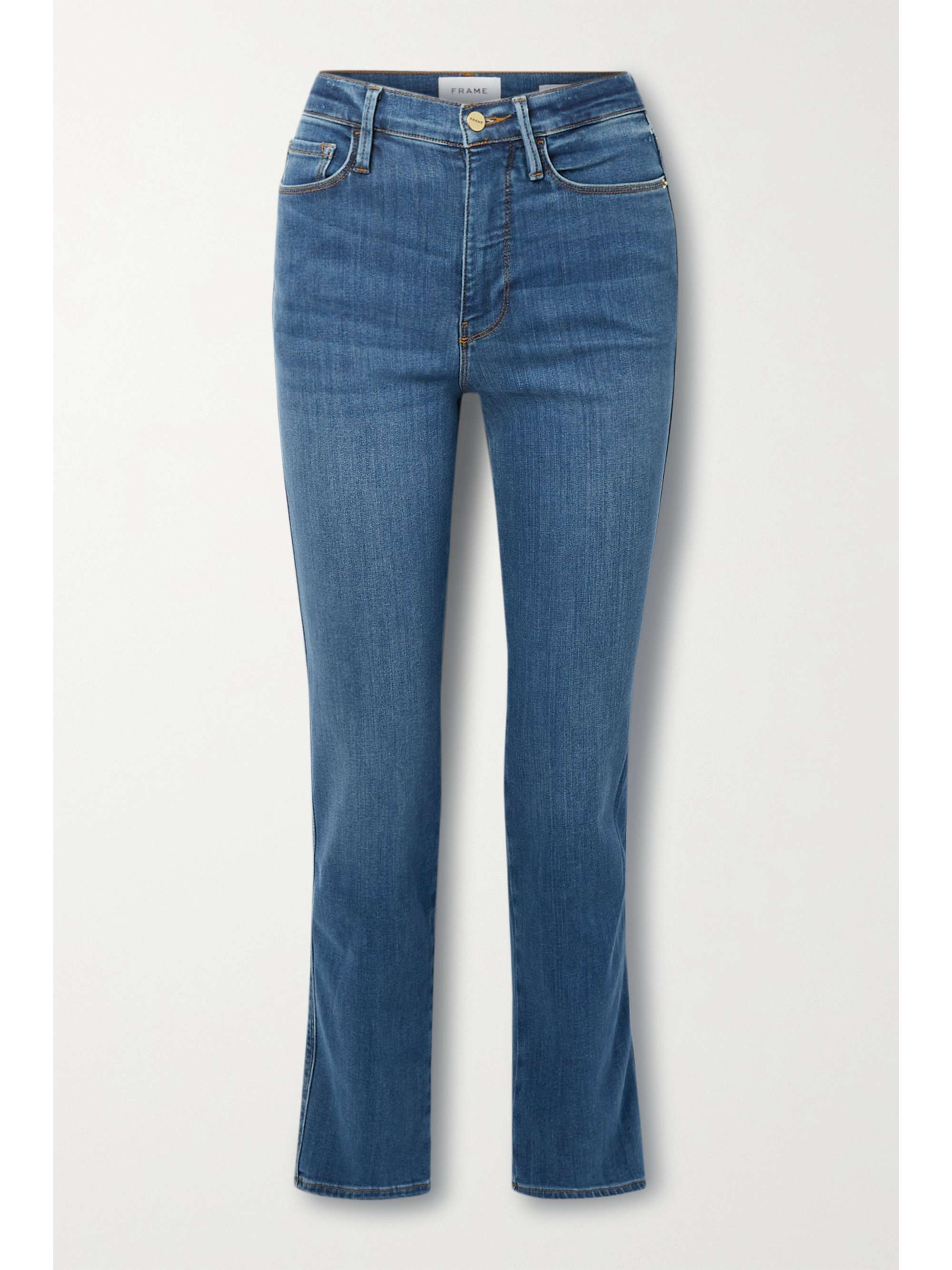 Mid denim Le Sylvie high-rise slim-leg jeans | FRAME | NET-A-PORTER