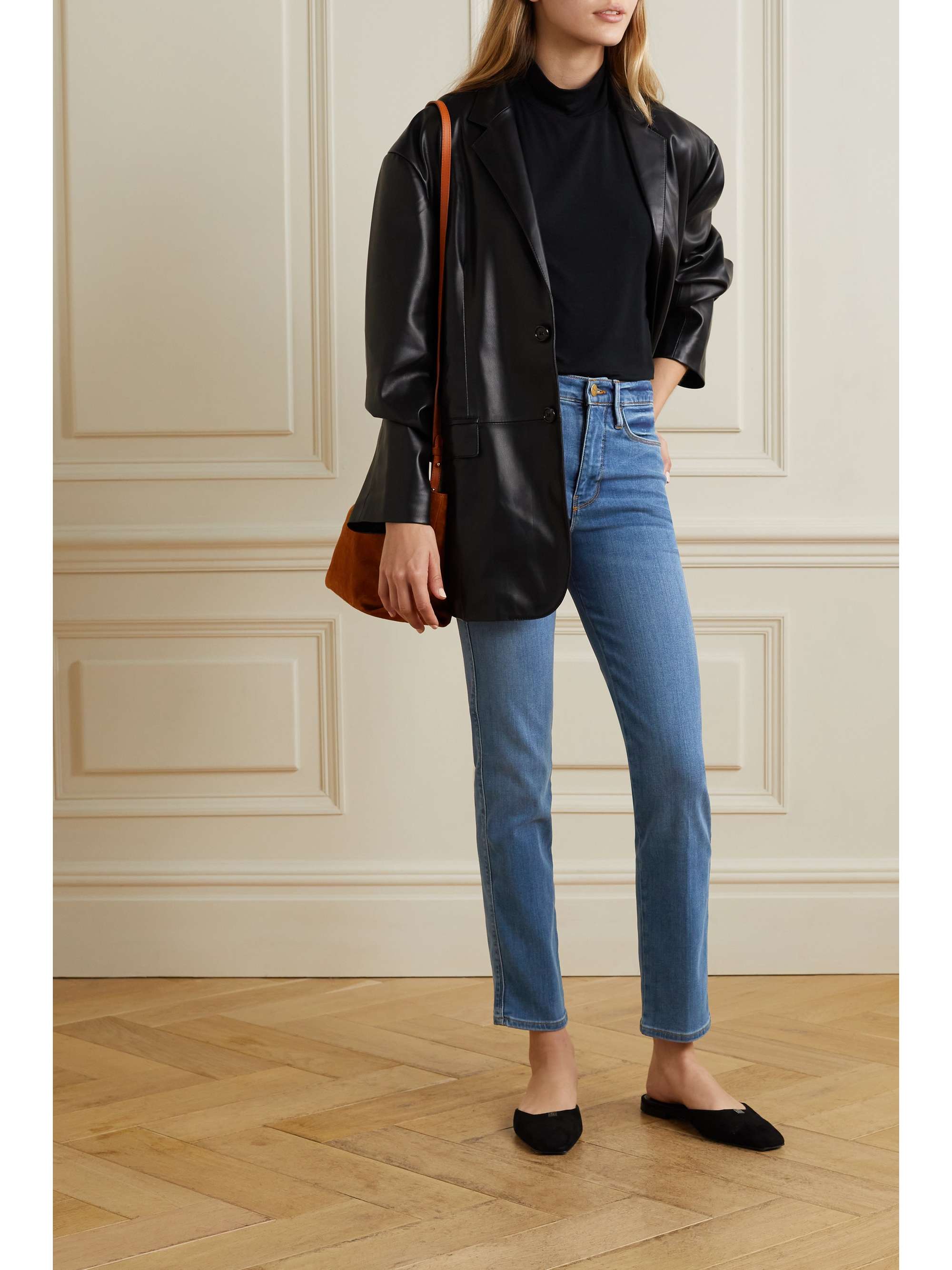 Mid denim Le Sylvie high-rise slim-leg 