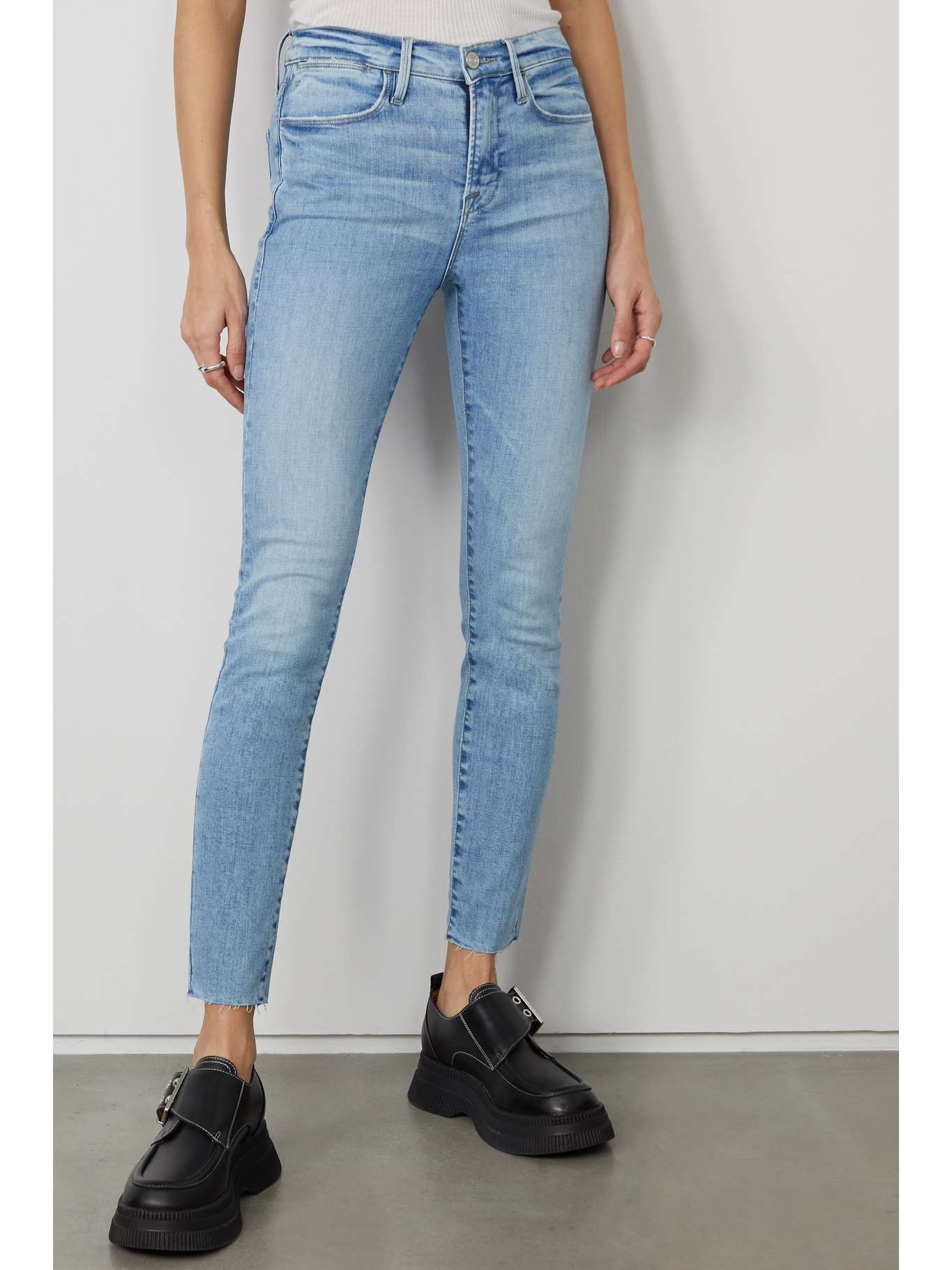 FRAME Le High organic skinny jeans NETAPORTER