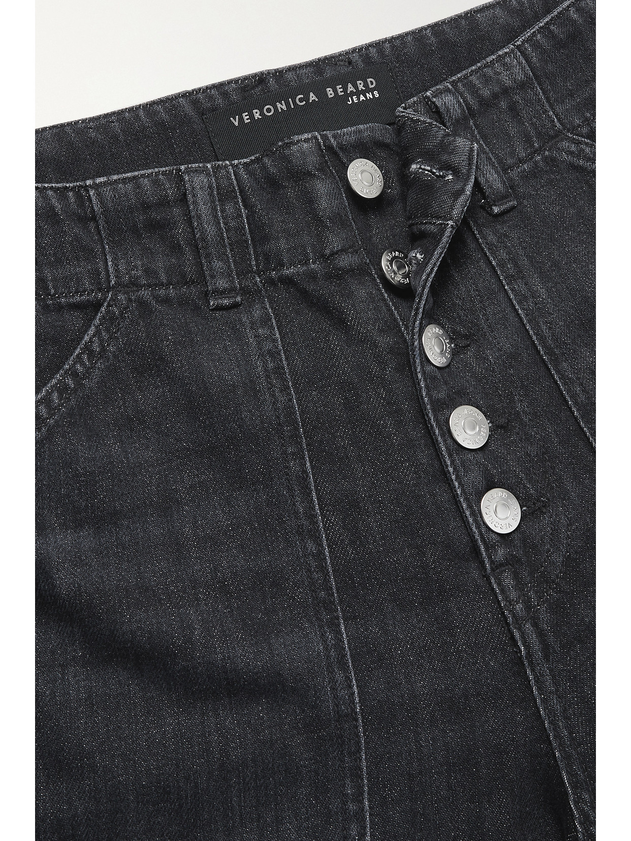Veronica Beard Bolton High Waist Nonstretch Jogger Jeans In Black
