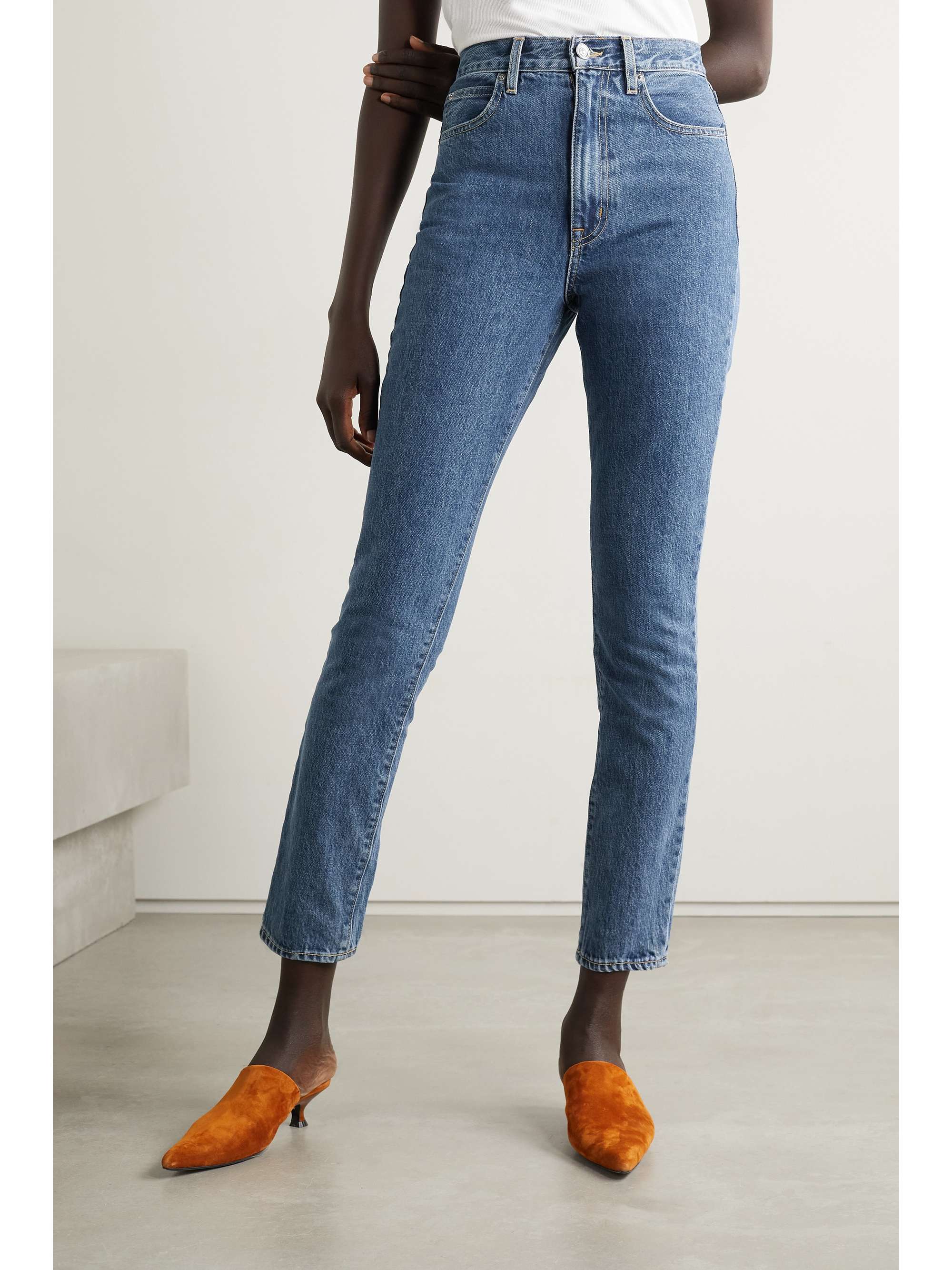 Blue Beatnik high-rise slim-leg jeans 