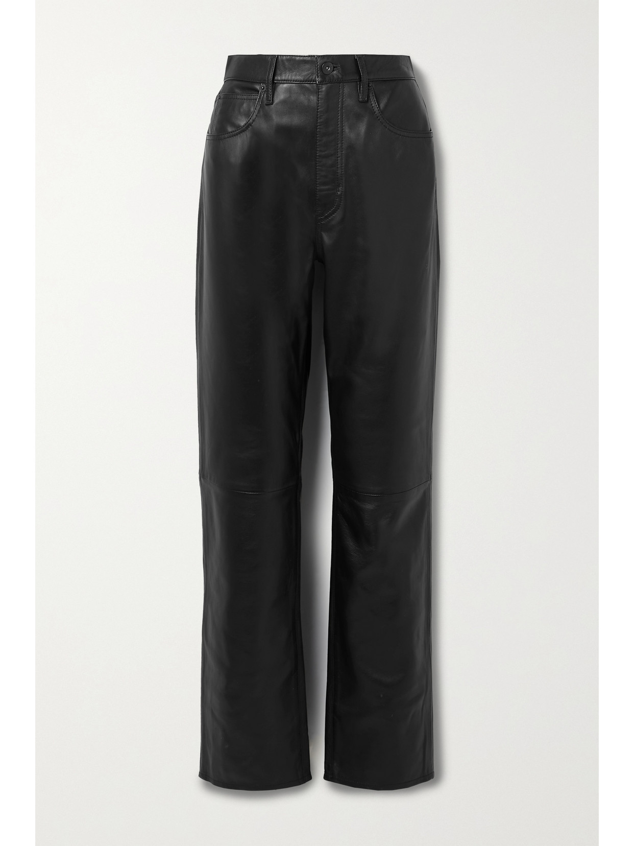 SLVRLAKE London Leather High-rise Straight-leg Pants - Black