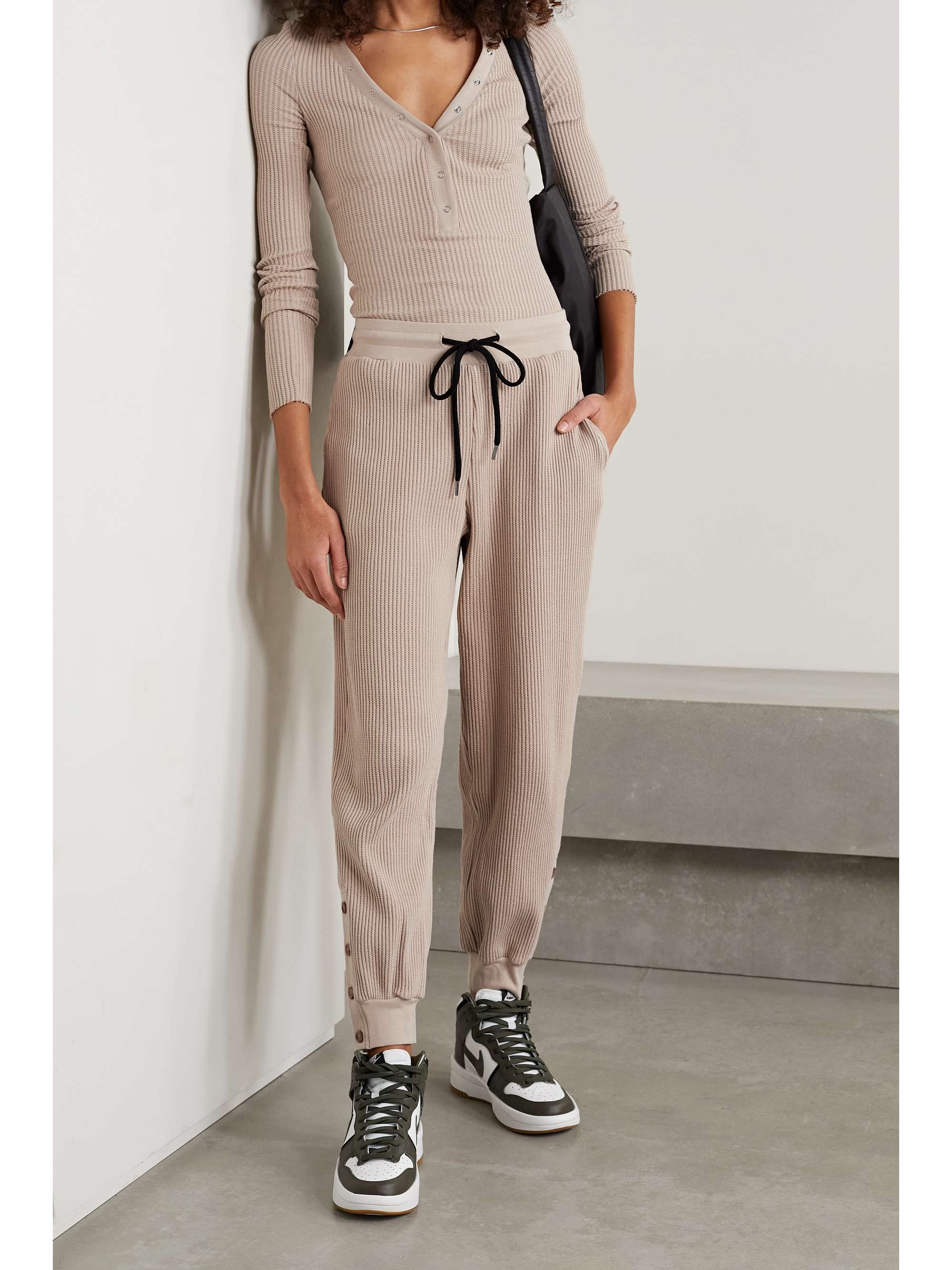 THE RANGE Jumbo Stark waffle-knit stretch-cotton bodysuit