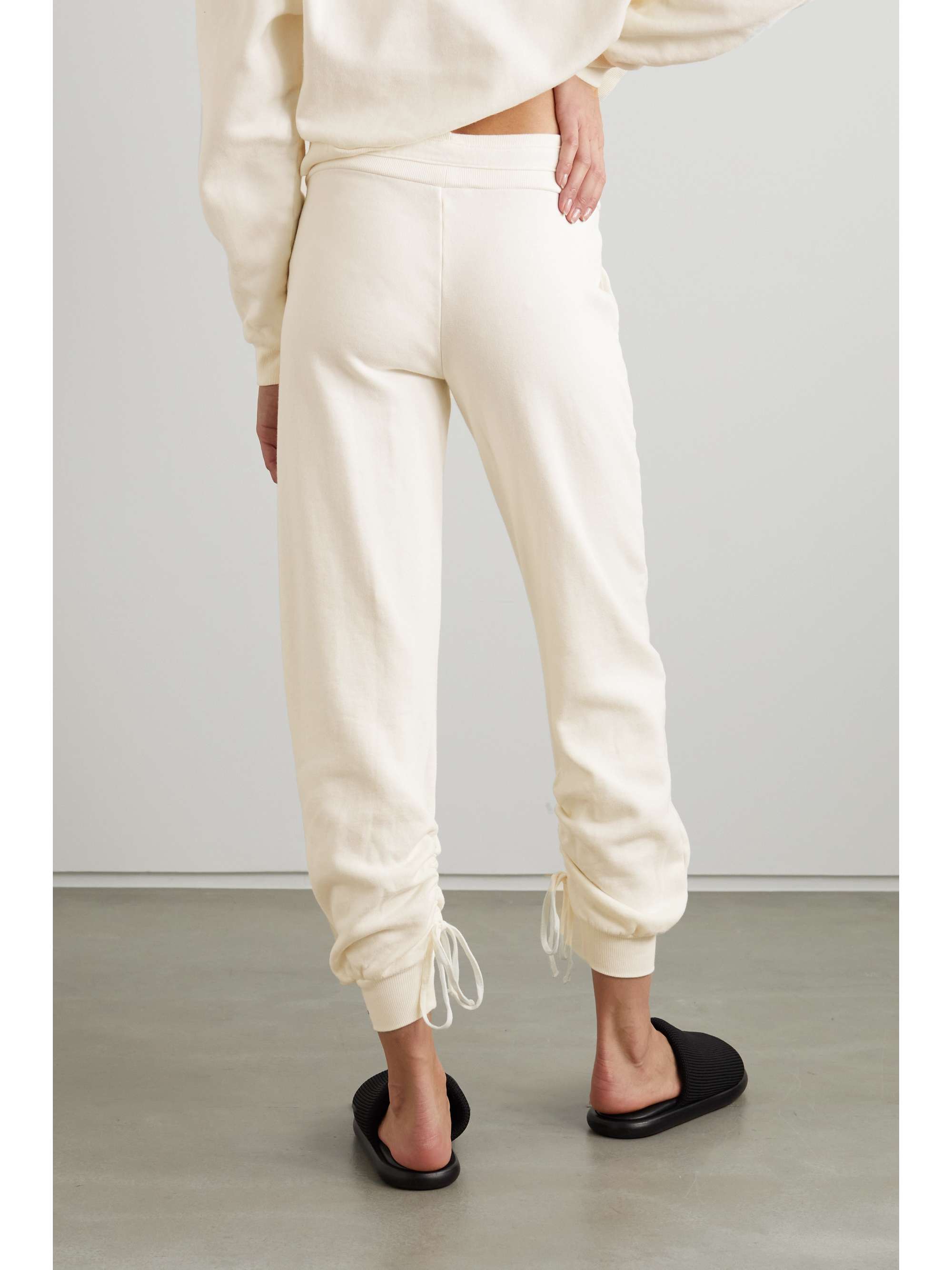 ruched track pants