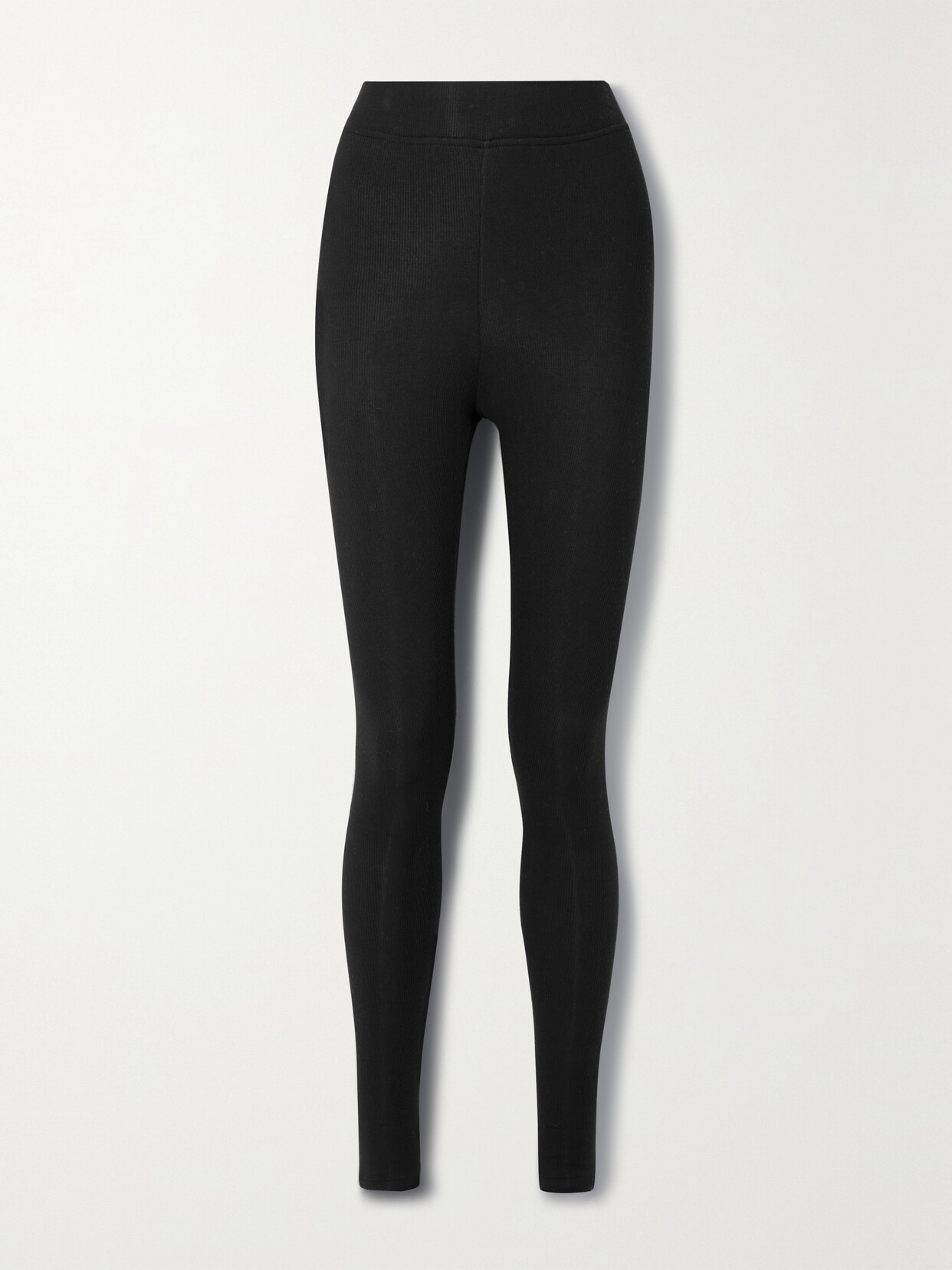 Shop Atm Anthony Thomas Melillo Ribbed Stretch-modal Jersey Leggings In Black