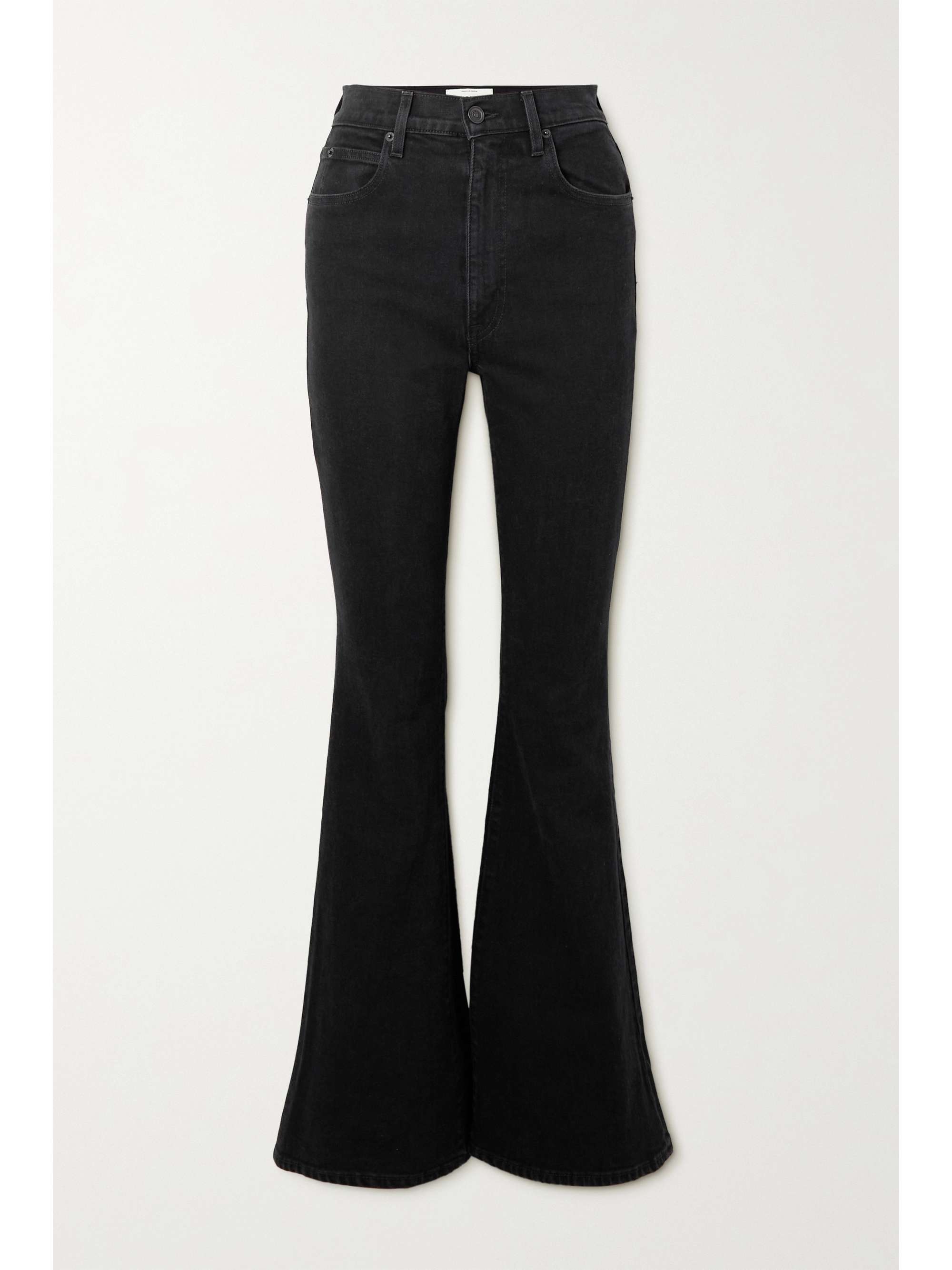 Black Indiana high-rise flared jeans 