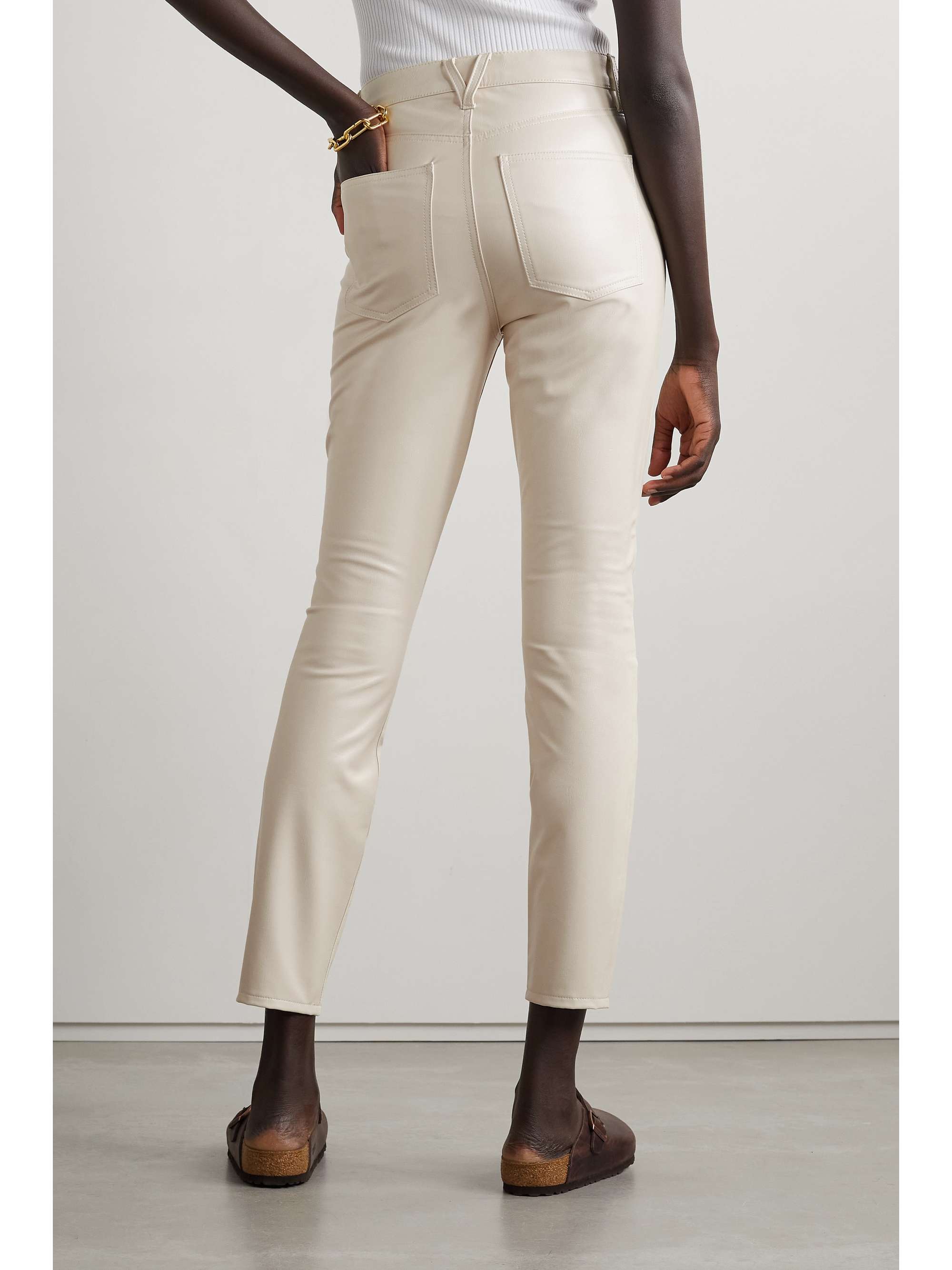 Ecru Debbie faux leather skinny pants 
