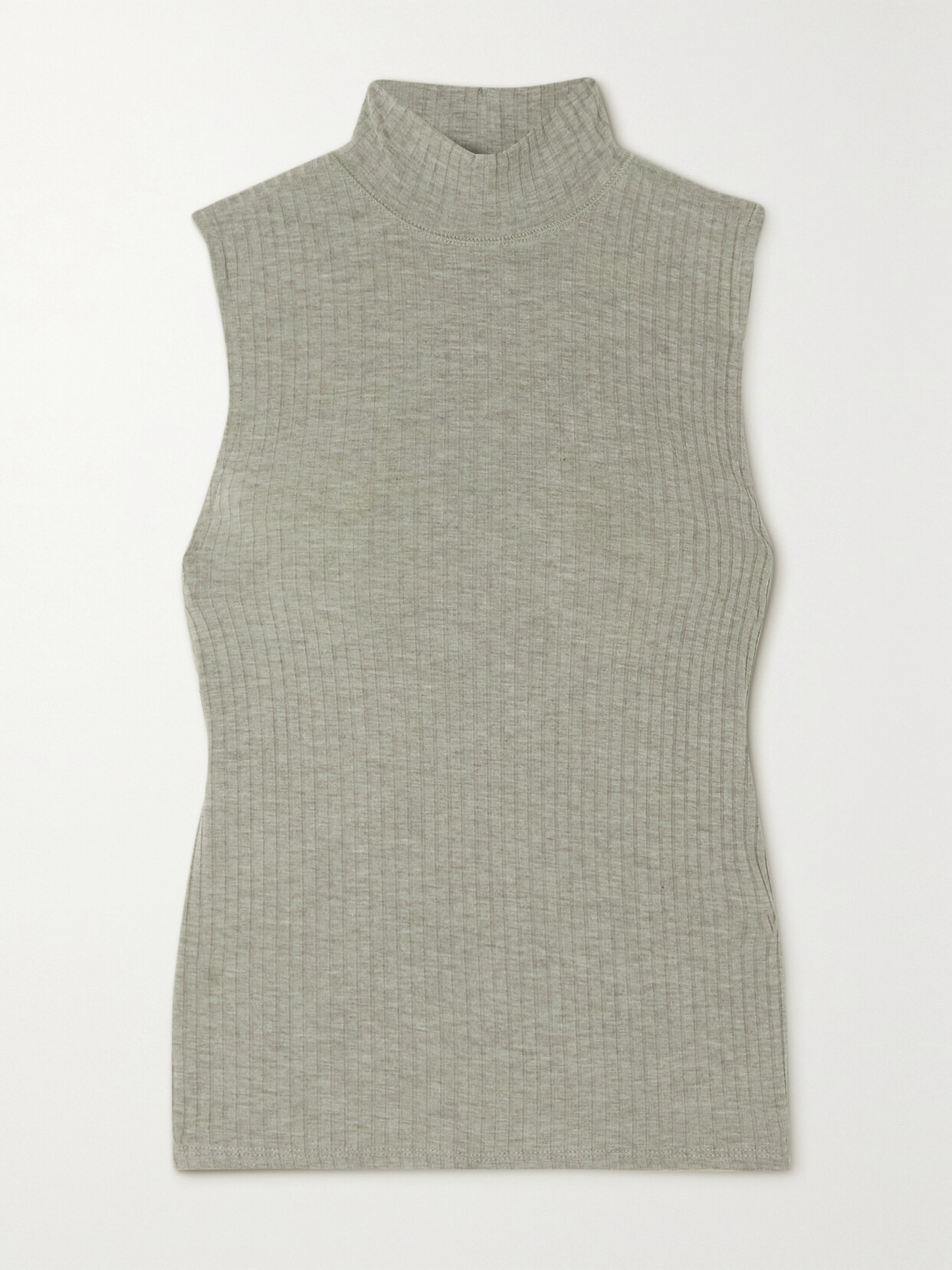 Atm Anthony Thomas Melillo Ribbed Stretch-modal Tank In Gray
