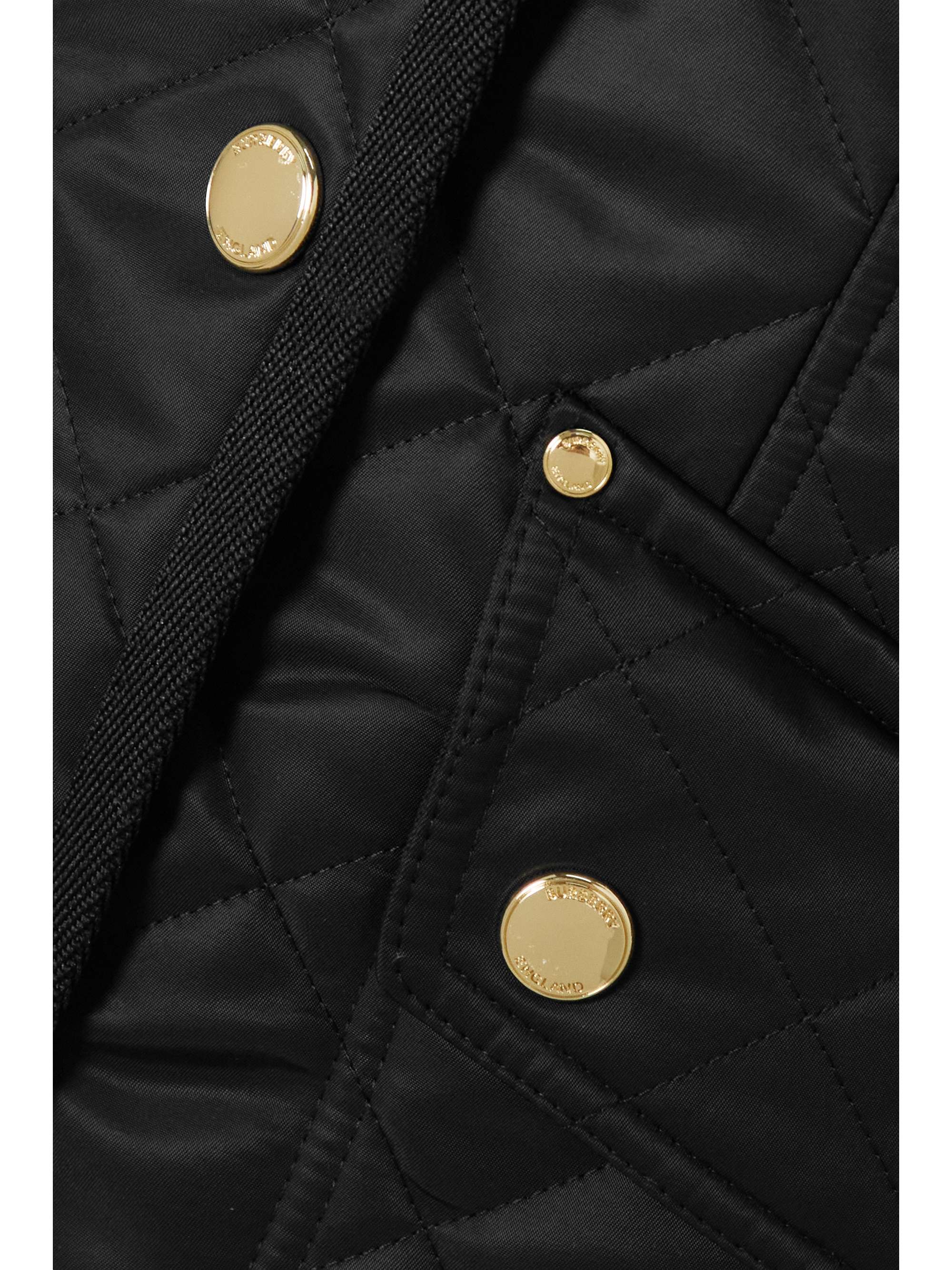 BURBERRY Corduroy-trimmed quilted padded shell jacket