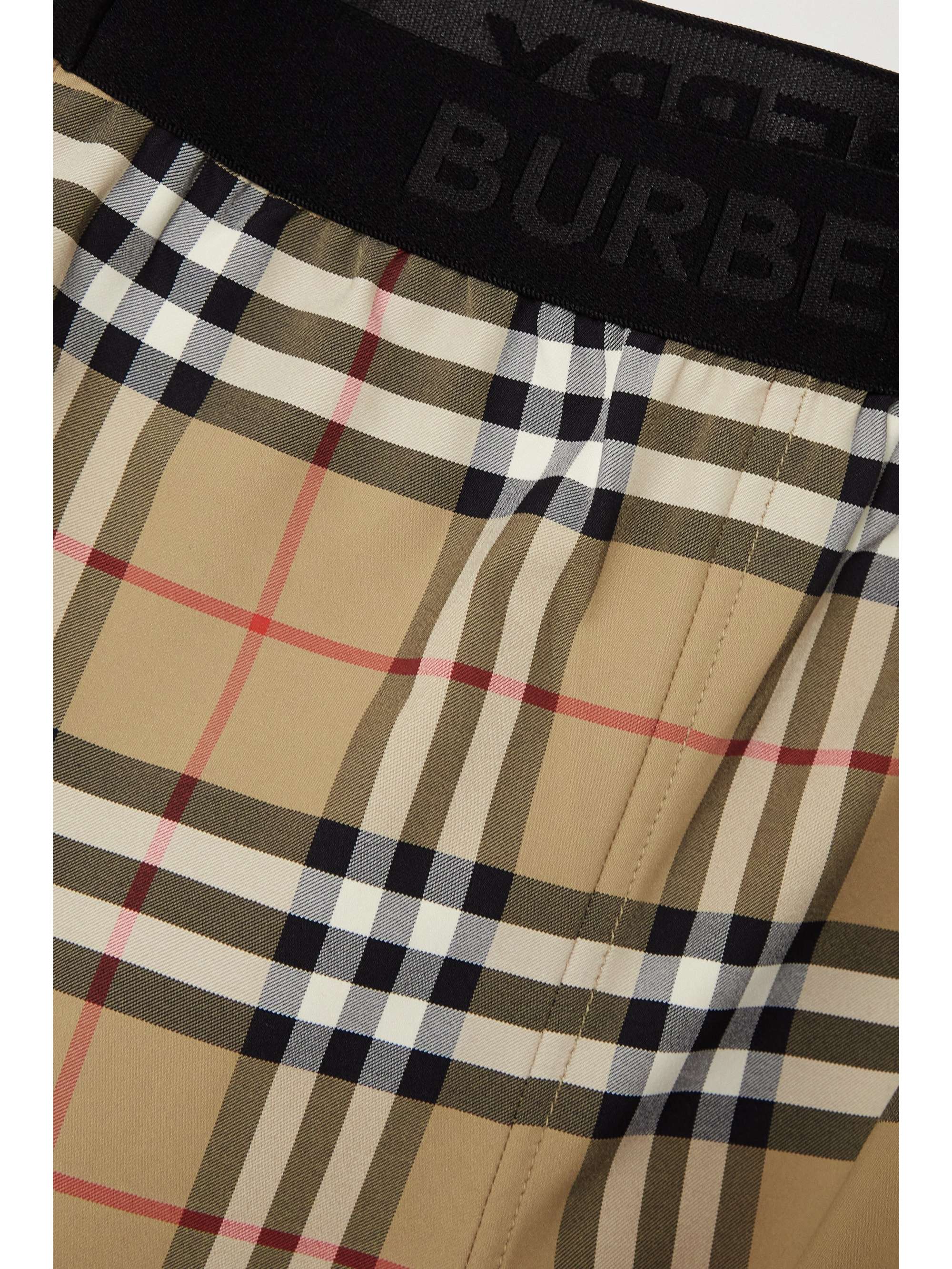 BURBERRY Checked stretch-jersey leggings