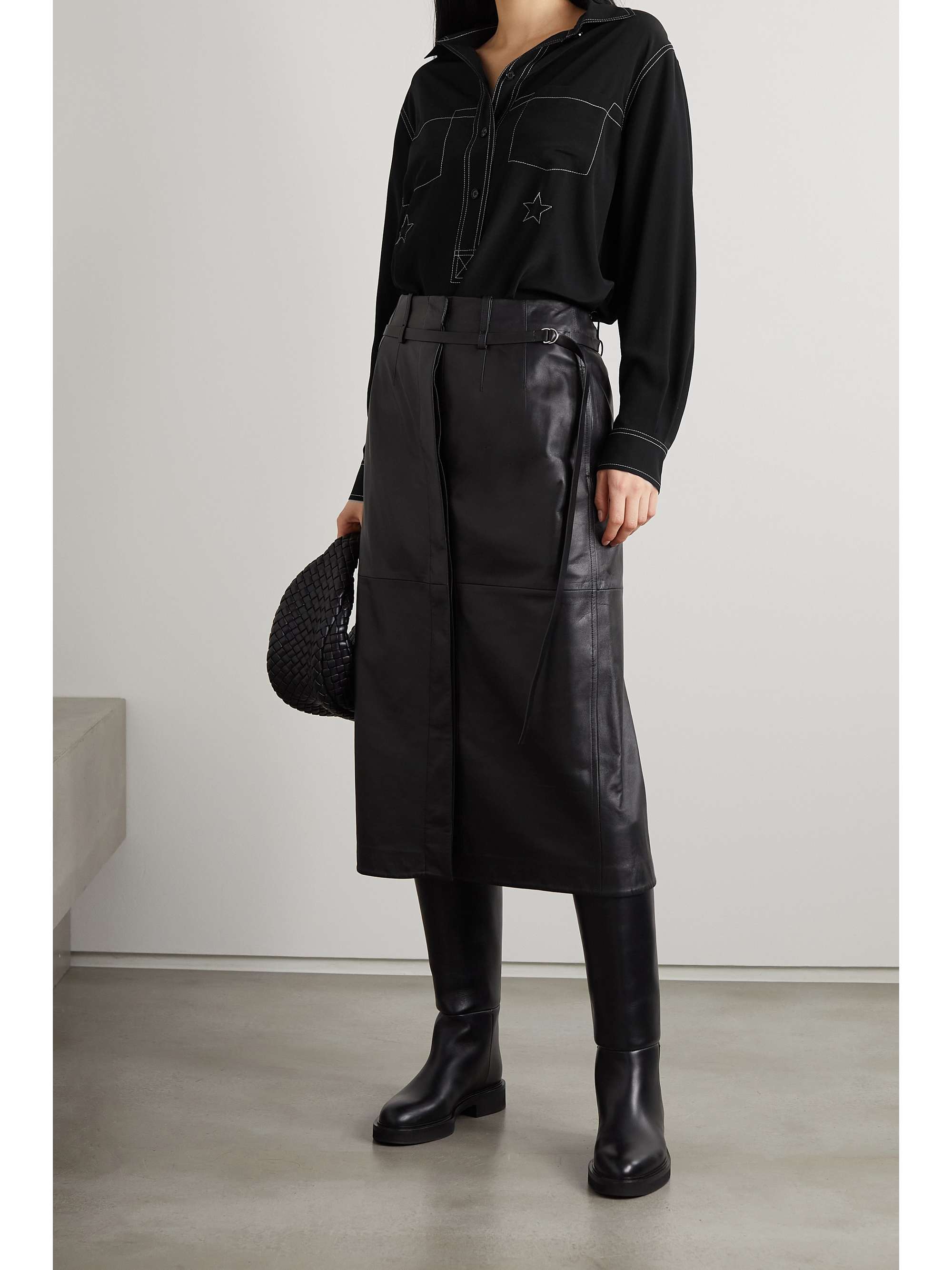 BURBERRY Gwen embroidered mulberry silk shirt
