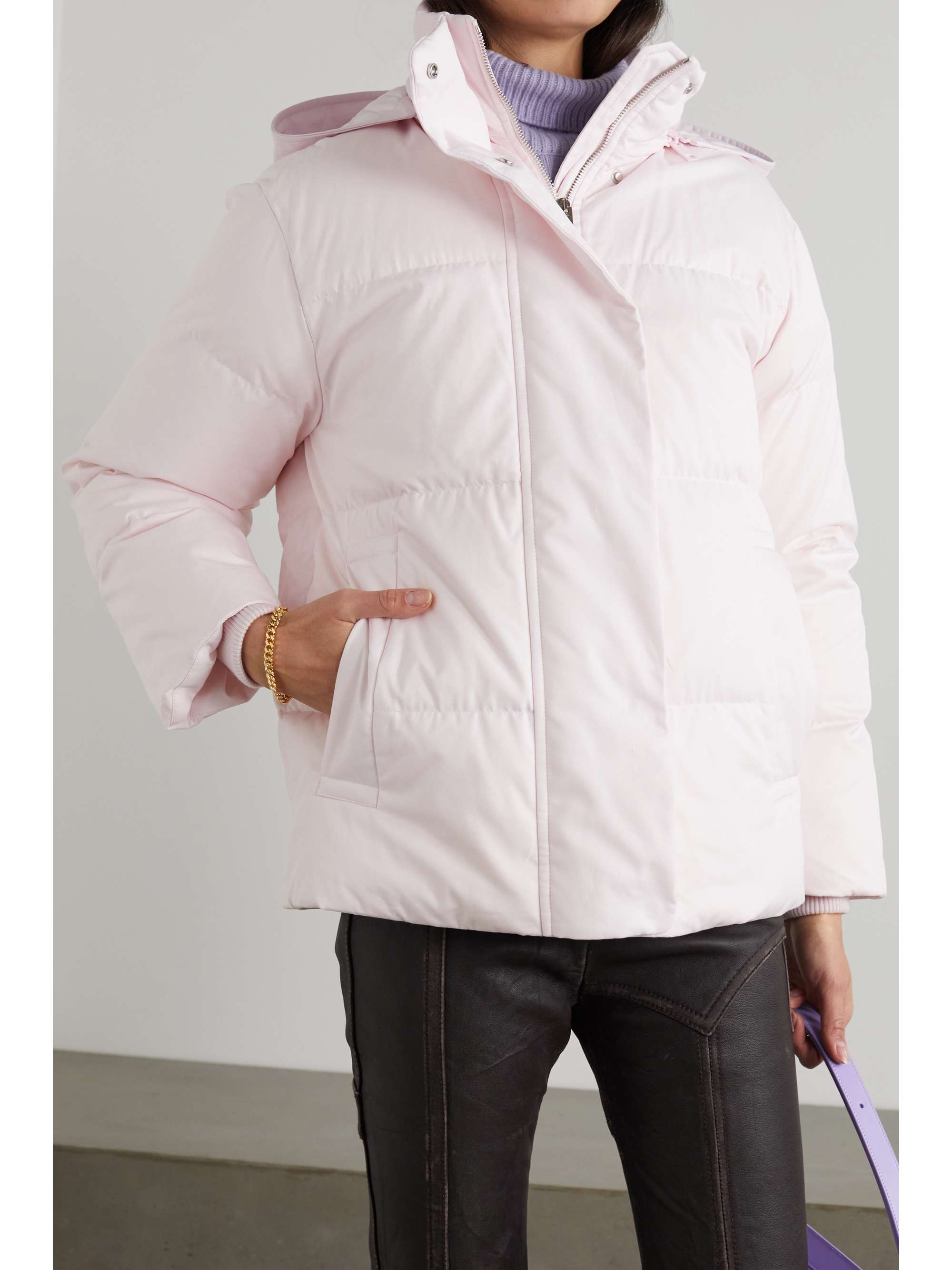 BURBERRY Hooded quilted cotton-twill down coat
