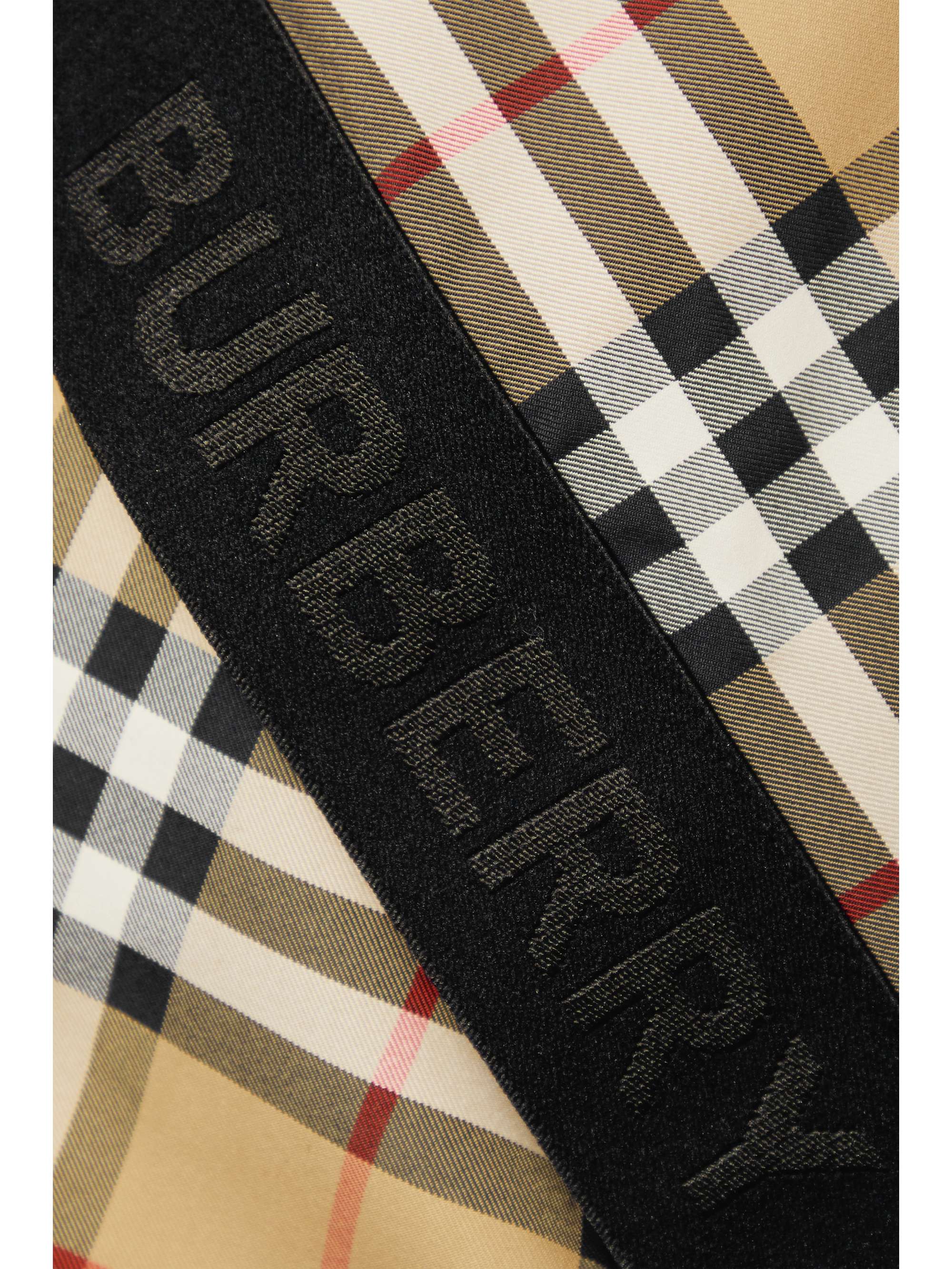 BURBERRY Checked stretch sports bra
