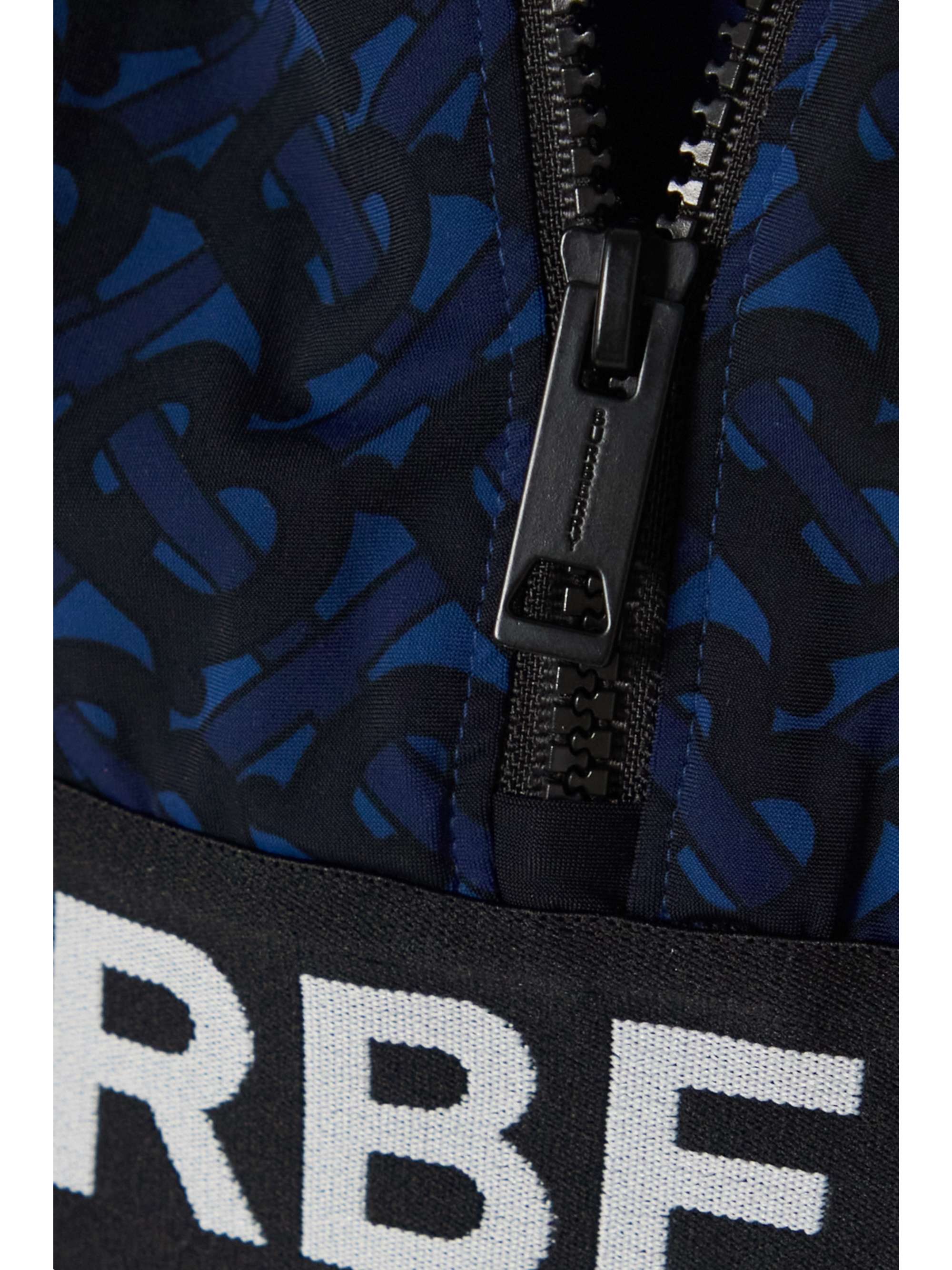 BURBERRY Brassière de sport en jersey stretch imprimé à empiècements