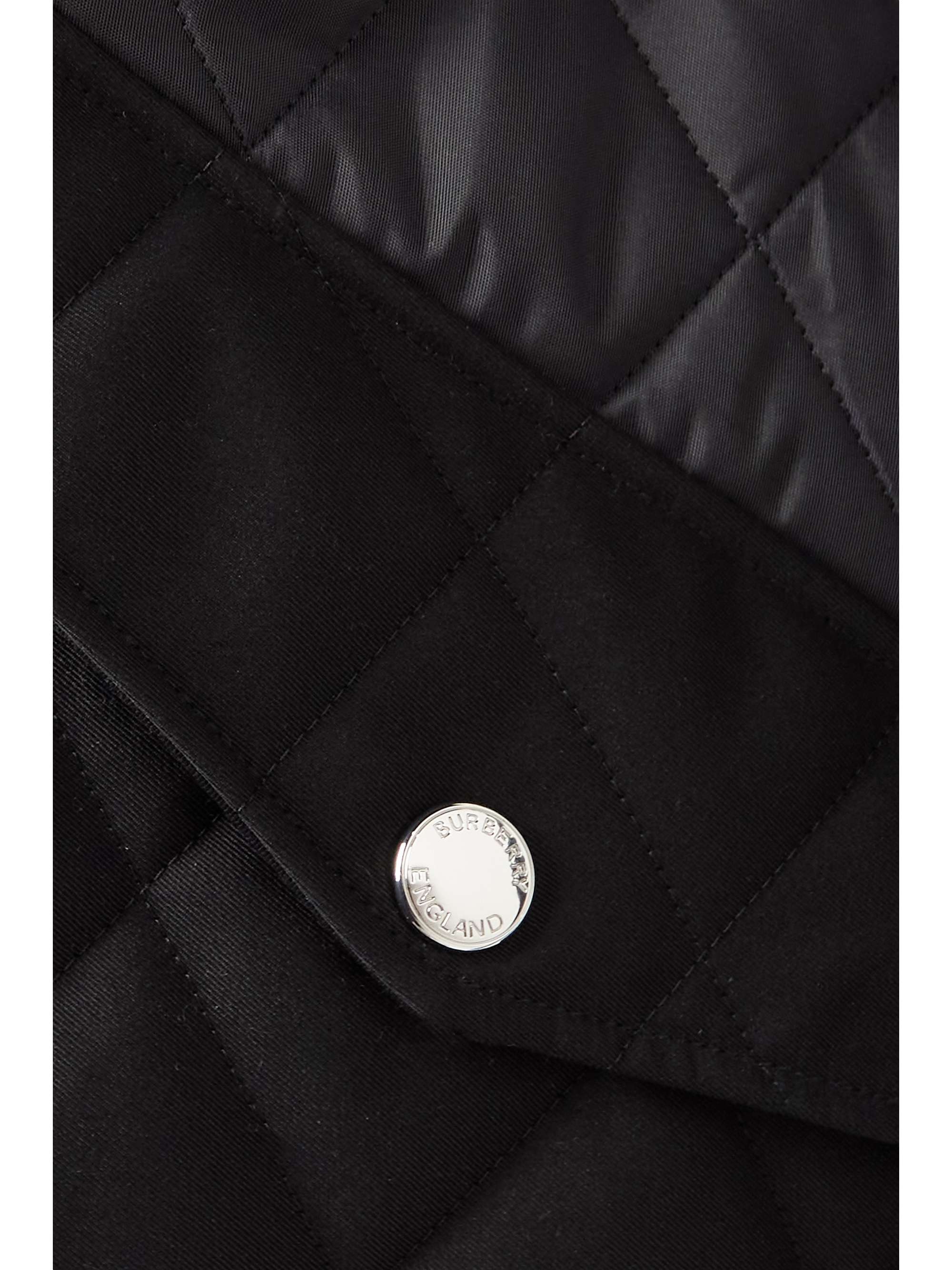 BURBERRY Hooded quilted padded shell coat
