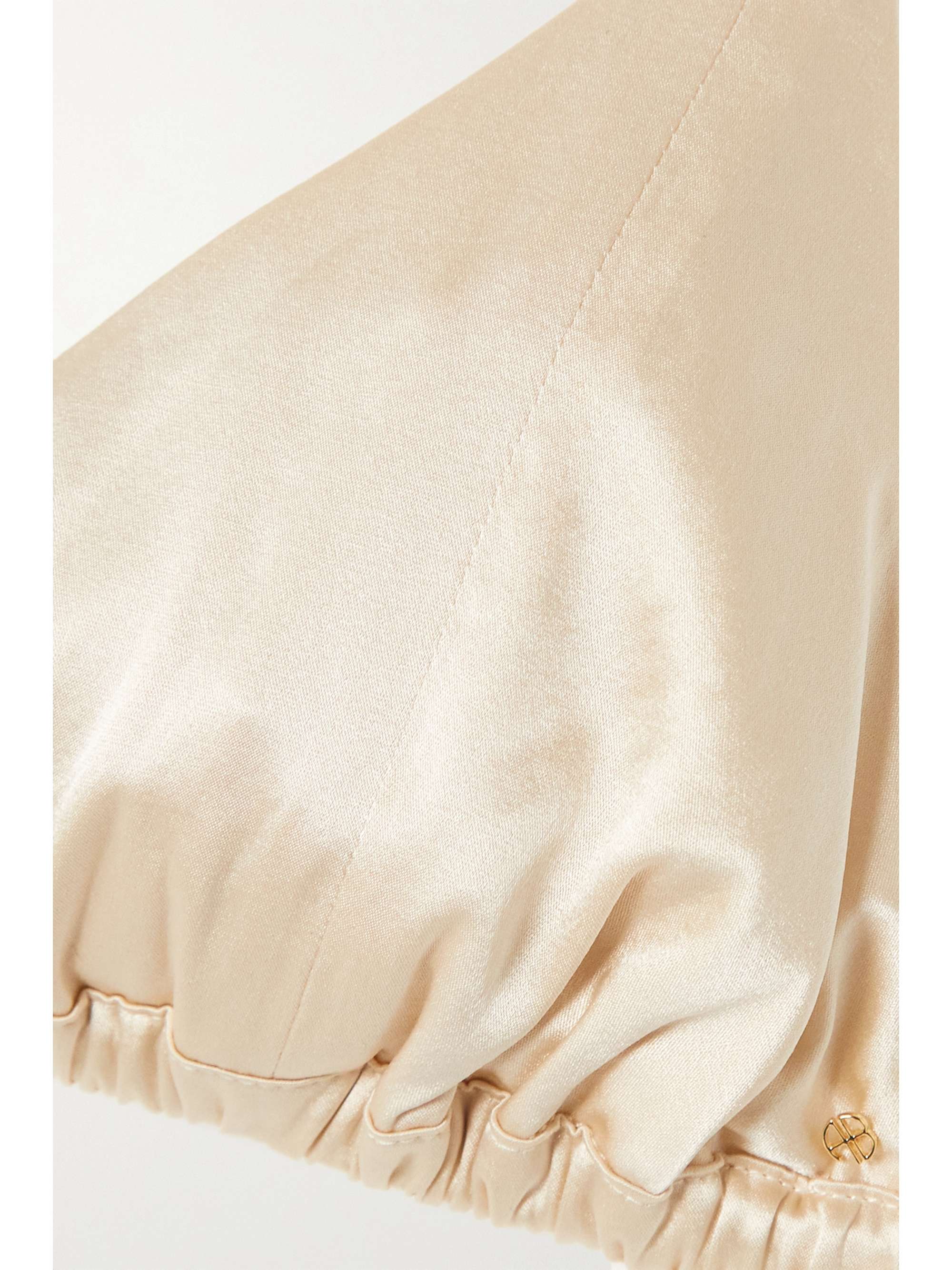 ANINE BING Flora silk-blend satin soft-cup triangle bra | NET-A-PORTER
