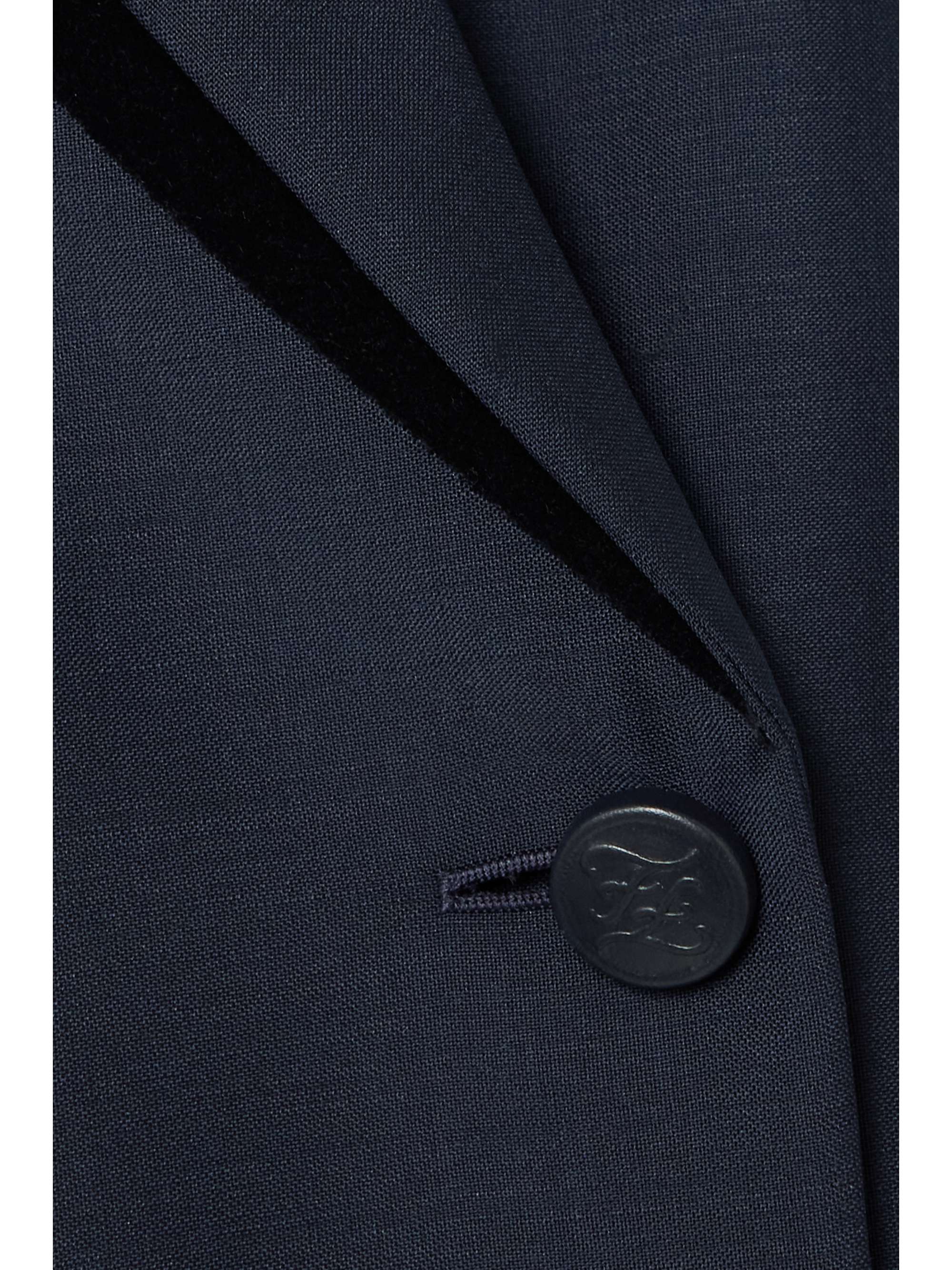 FENDI Velvet-trimmed mohair and wool blazer