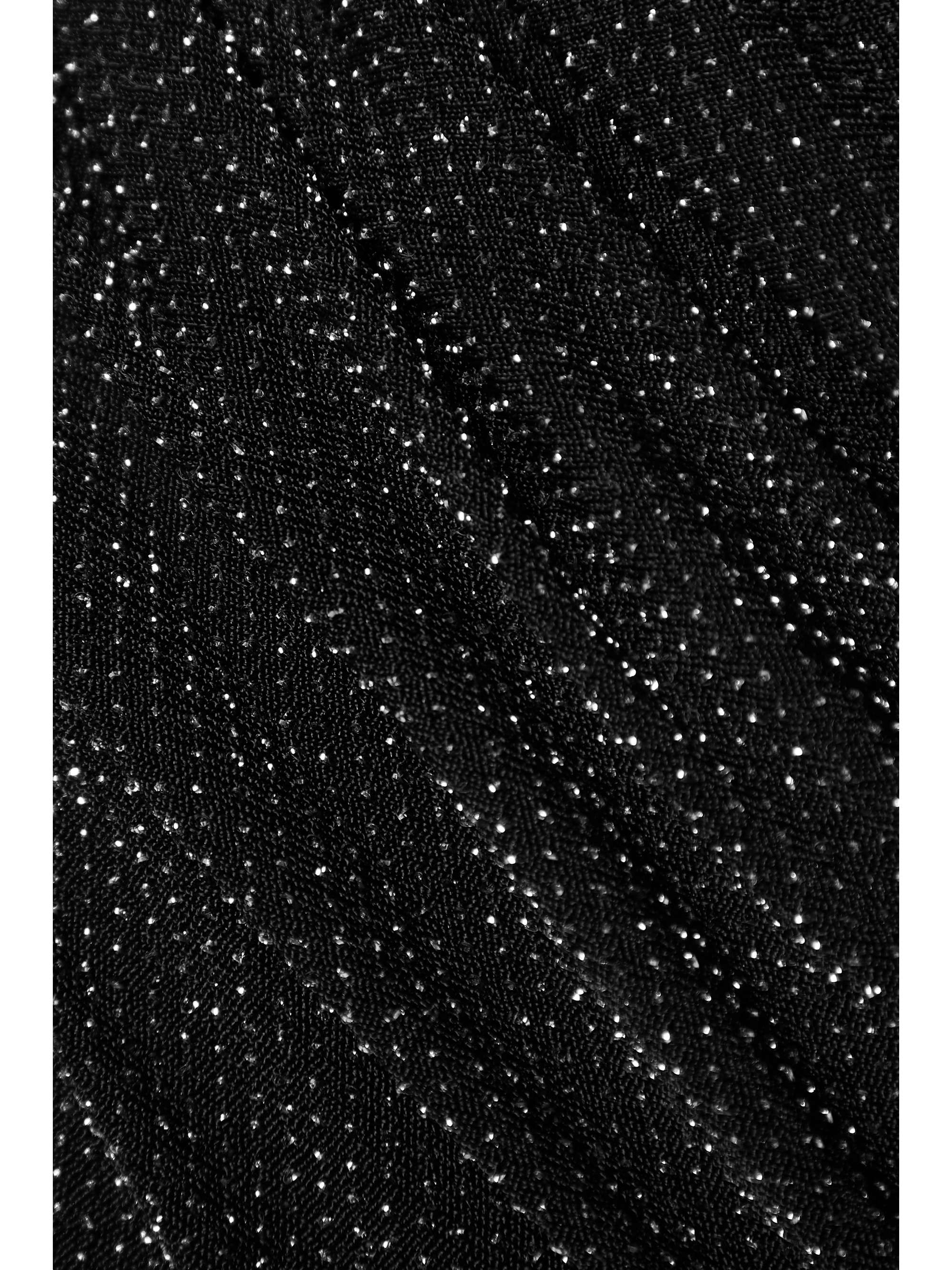 ALIX NYC Jordan onesleeve ruched metallic stretchjersey mini dress