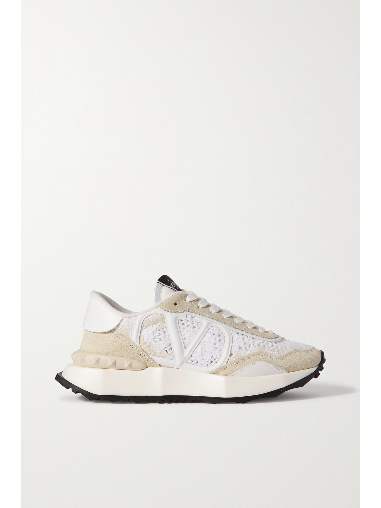 VALENTINO GARAVANI VALENTINO GARAVANI LACERUNNER SUEDE AND LACE SNEAKERS