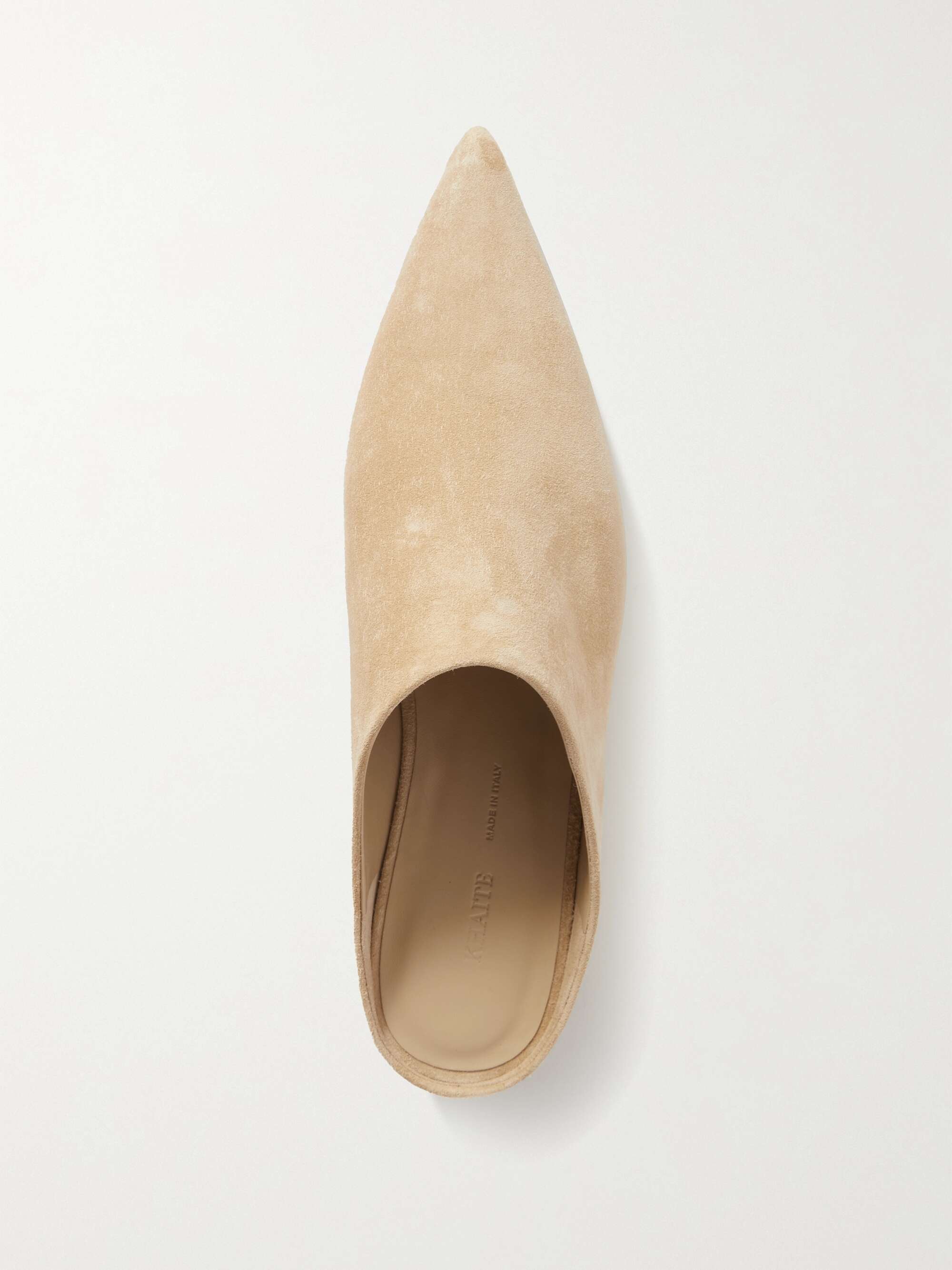 KHAITE Cornelia suede point-toe mules | NET-A-PORTER