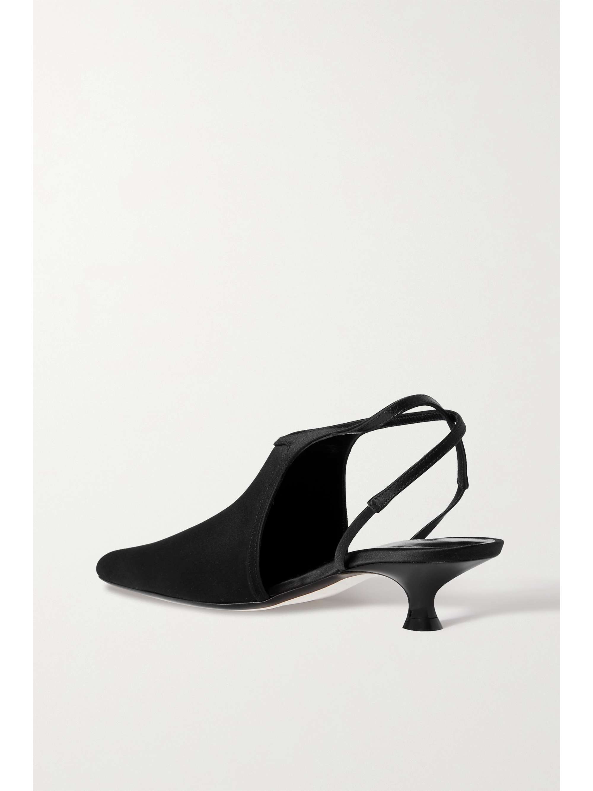 KHAITE Lafayette satin slingback pumps