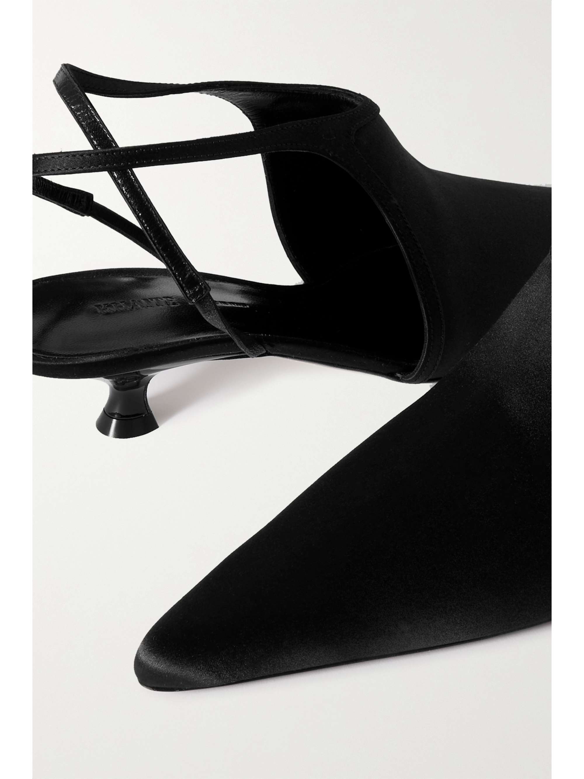 KHAITE Lafayette satin slingback pumps