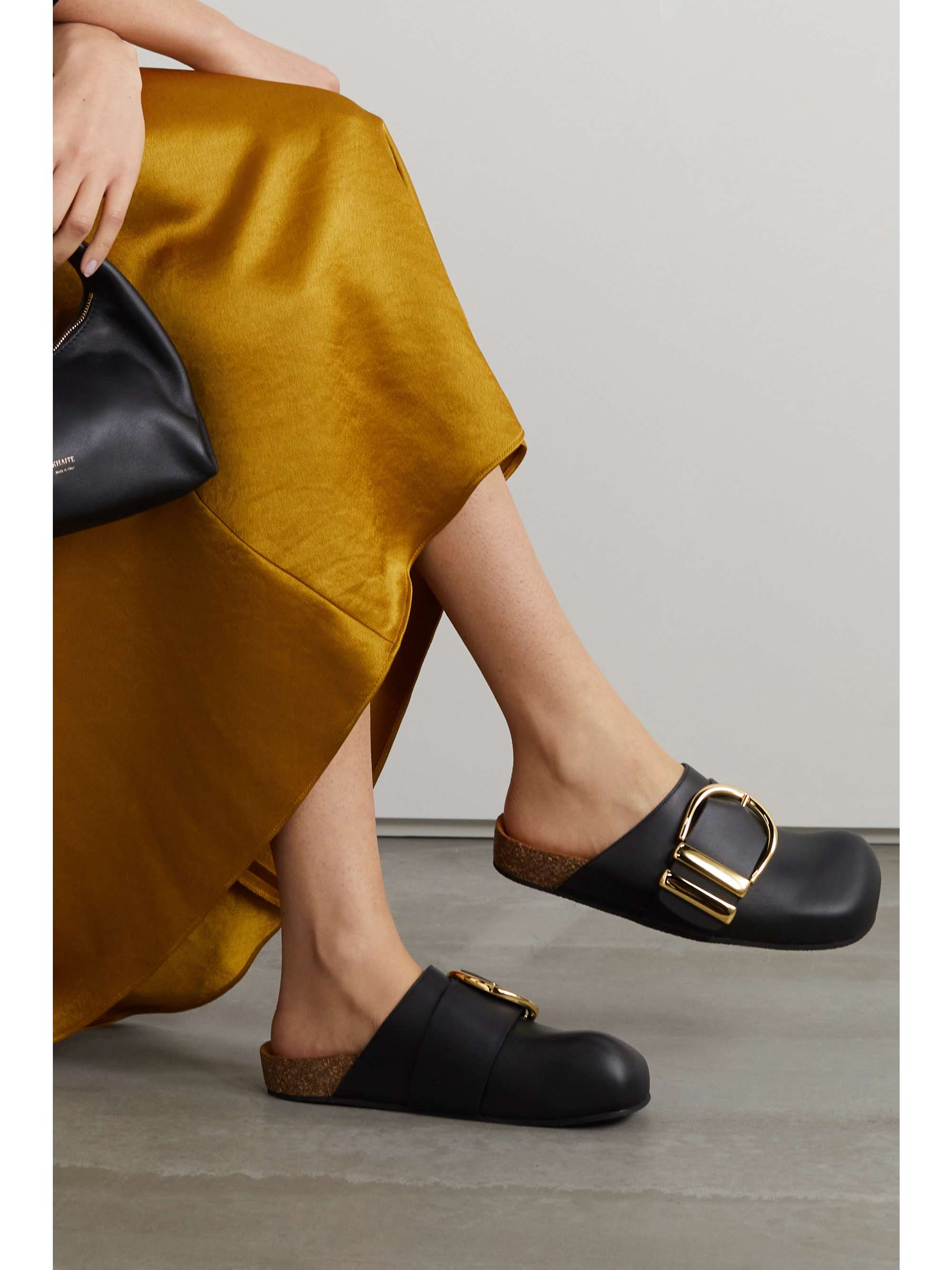 KHAITE Downing leather mules | NET-A-PORTER