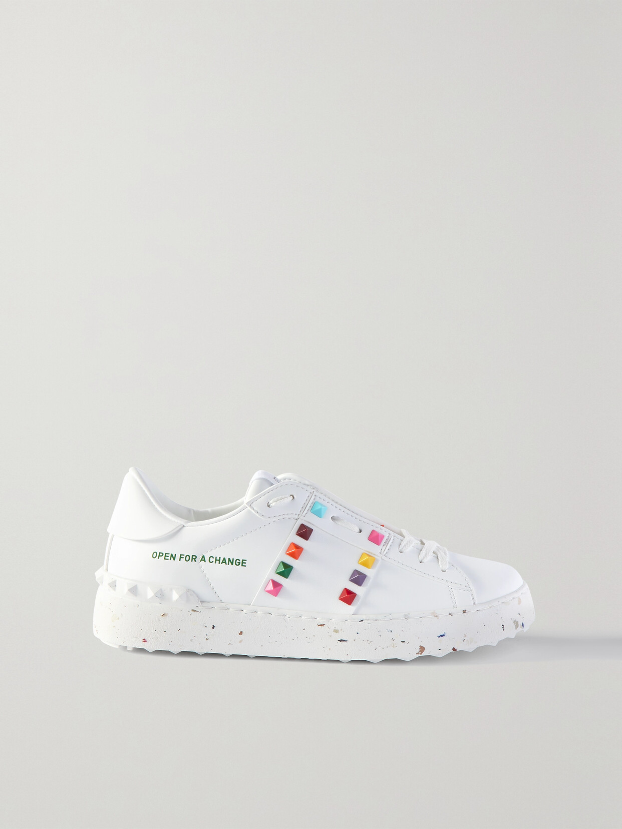 Valentino Garavani Rockstud Untitled Leather Sneakers White