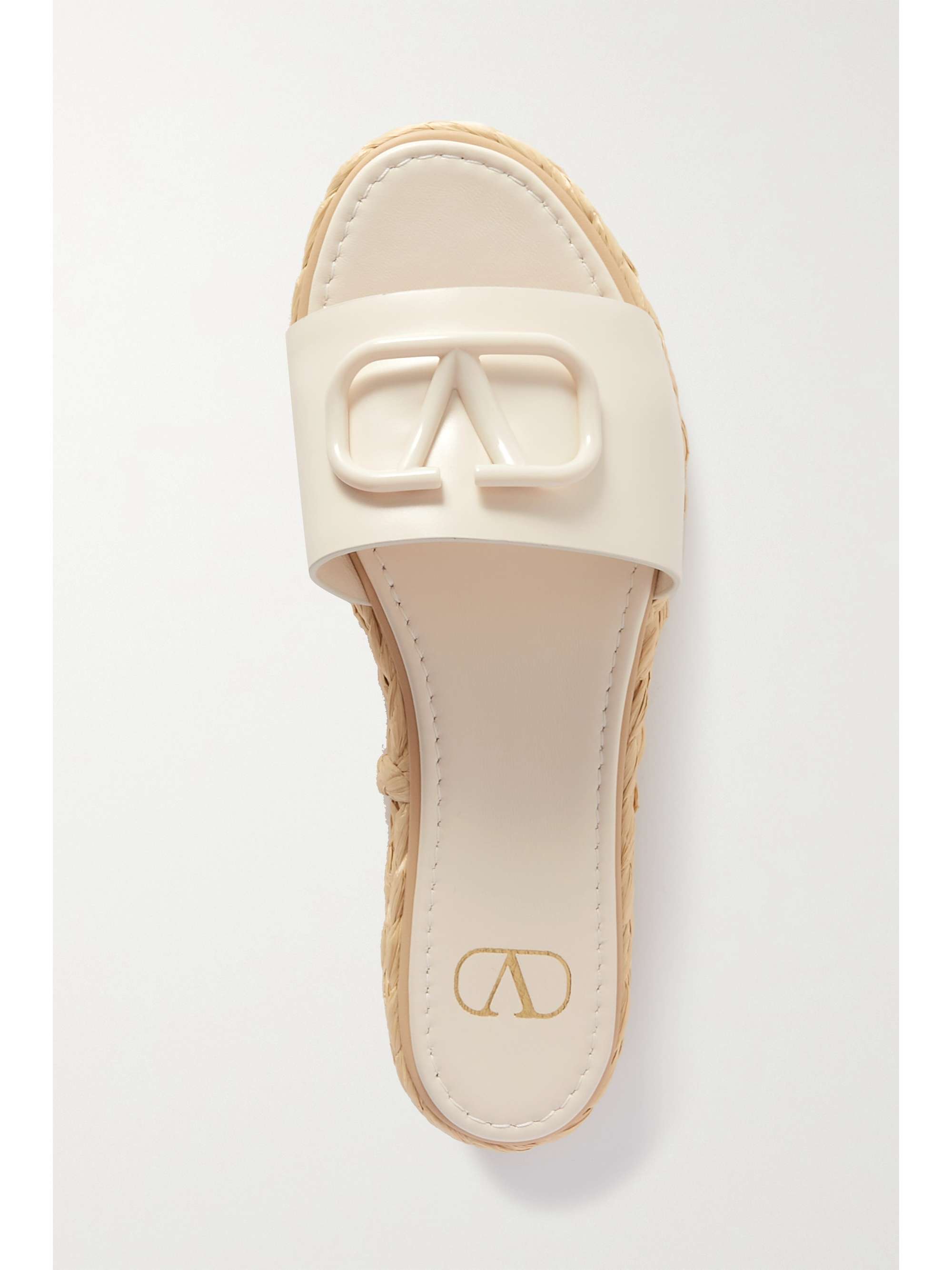 Leather Espadrille Slides