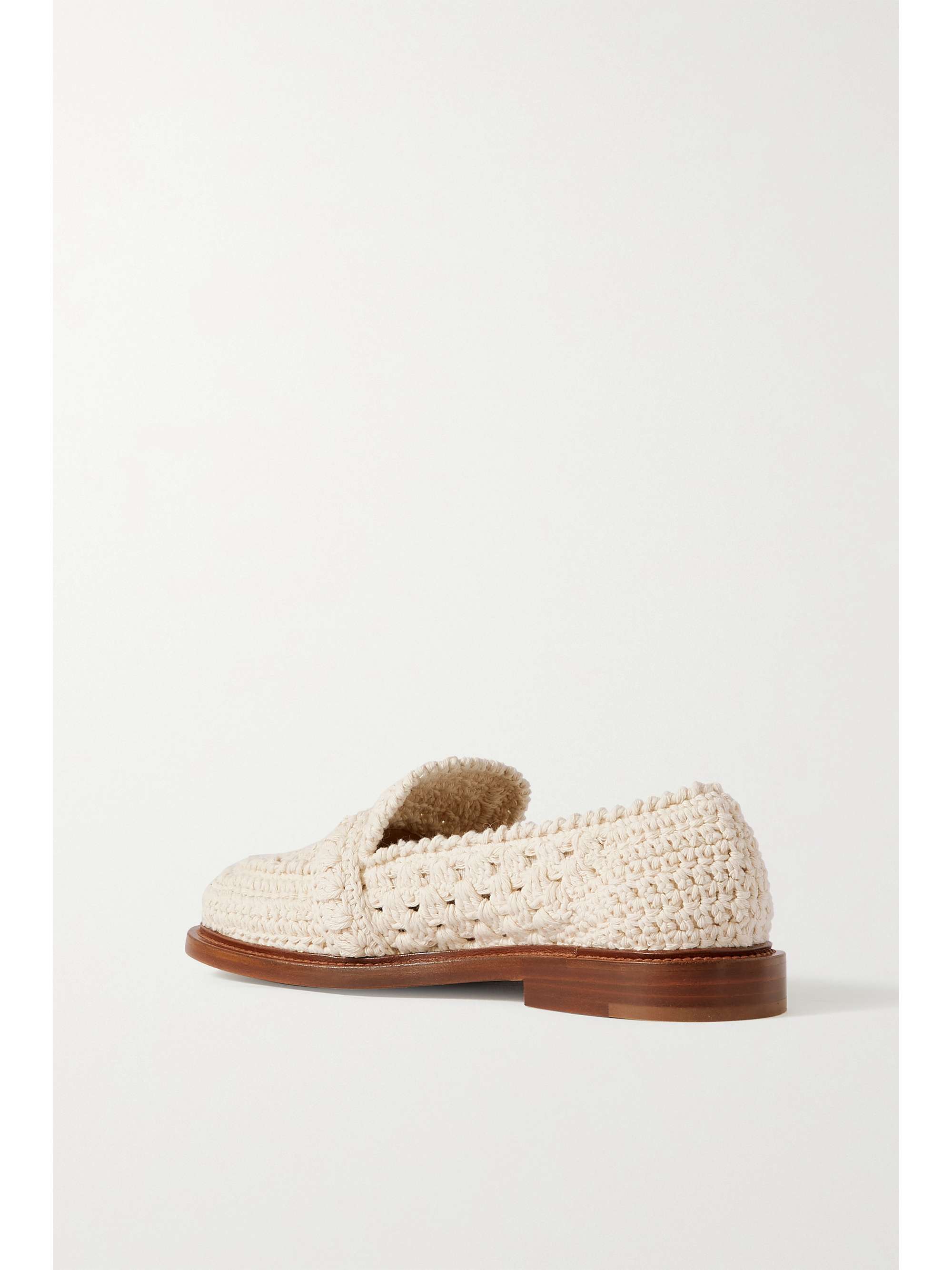 CHLOÉ Kayla striped crocheted loafers