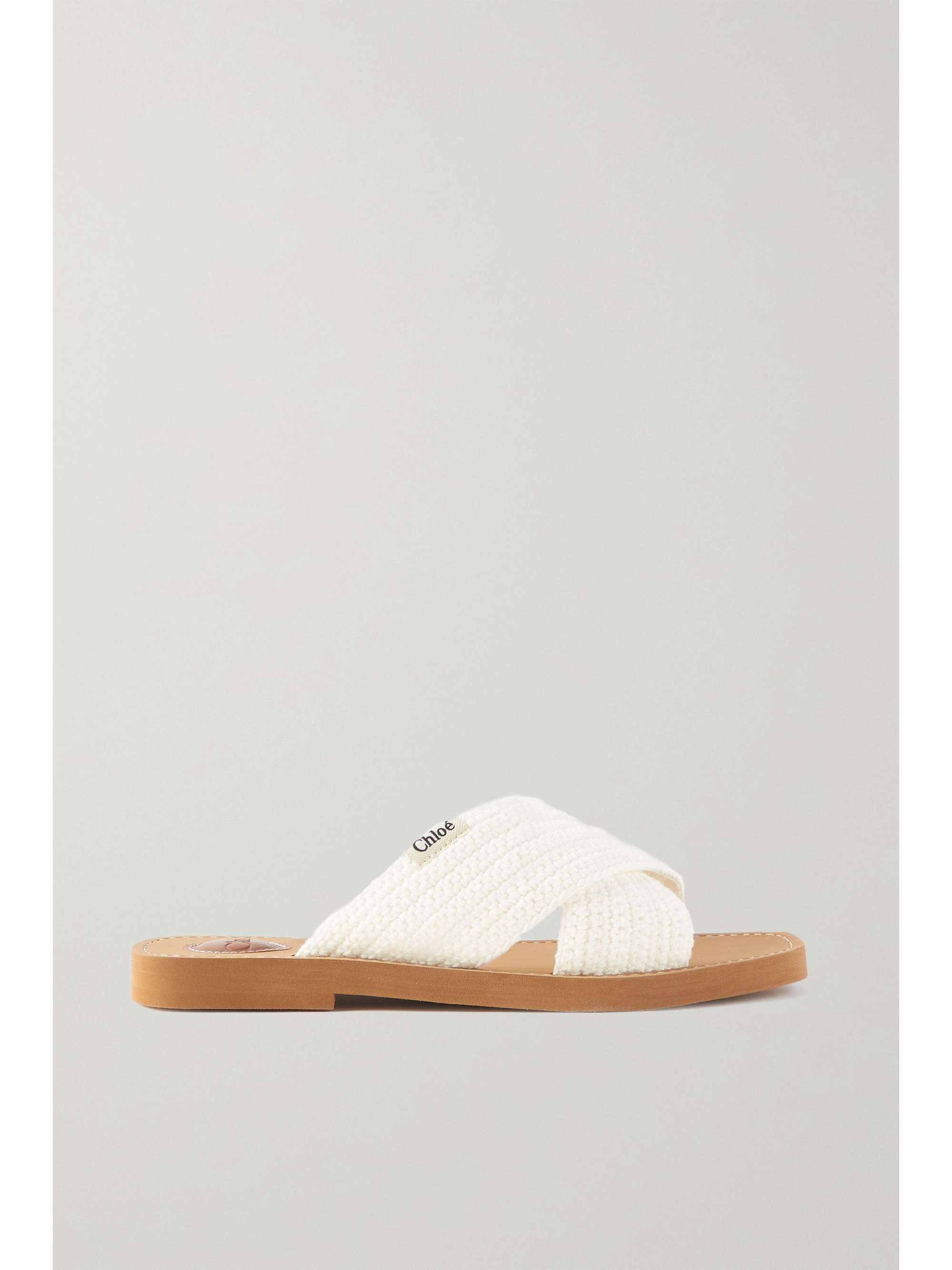 chloe woody slides white