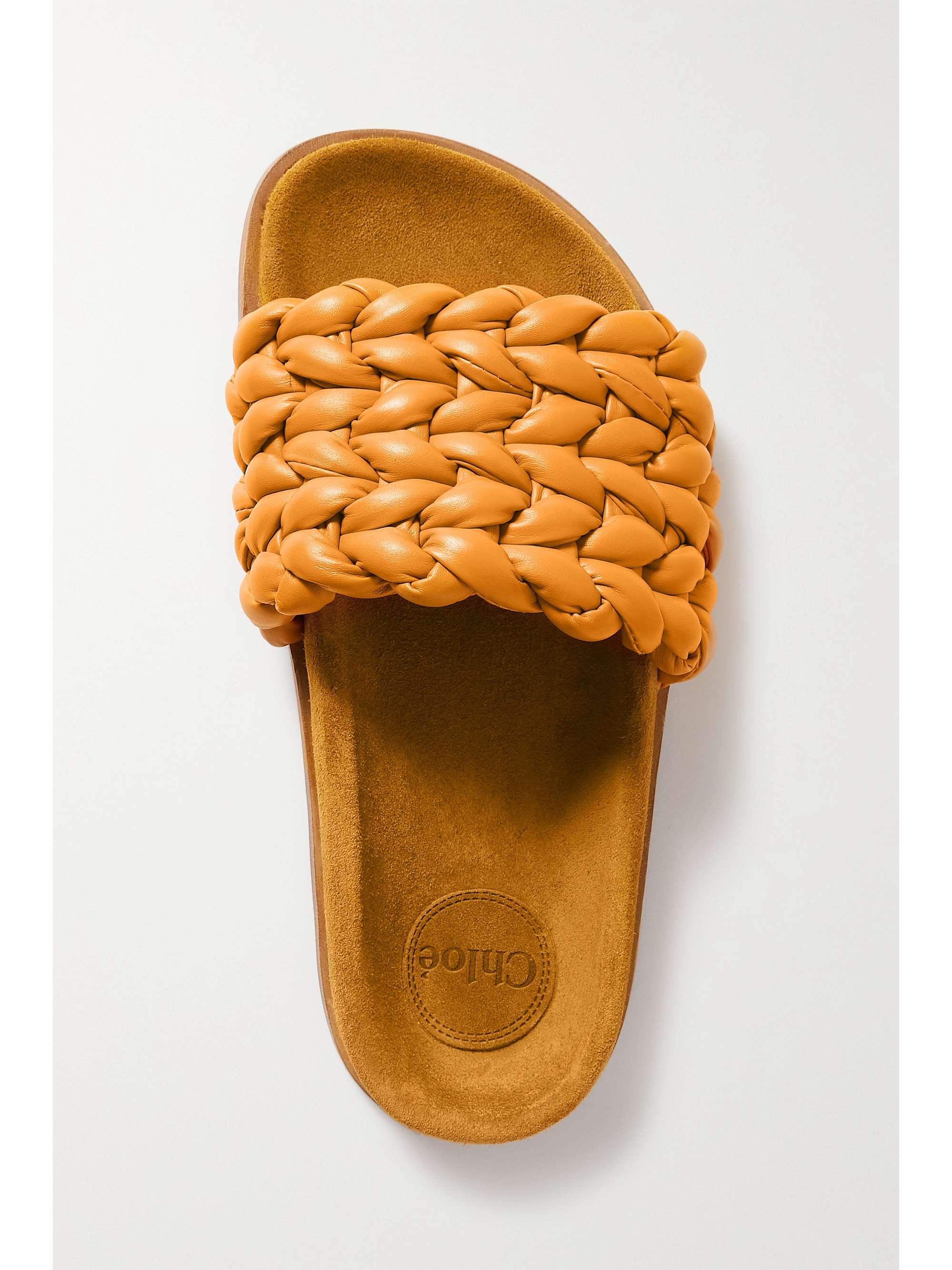 Yellow Kacey woven leather slides | CHLOÃ | NET-A-PORTER