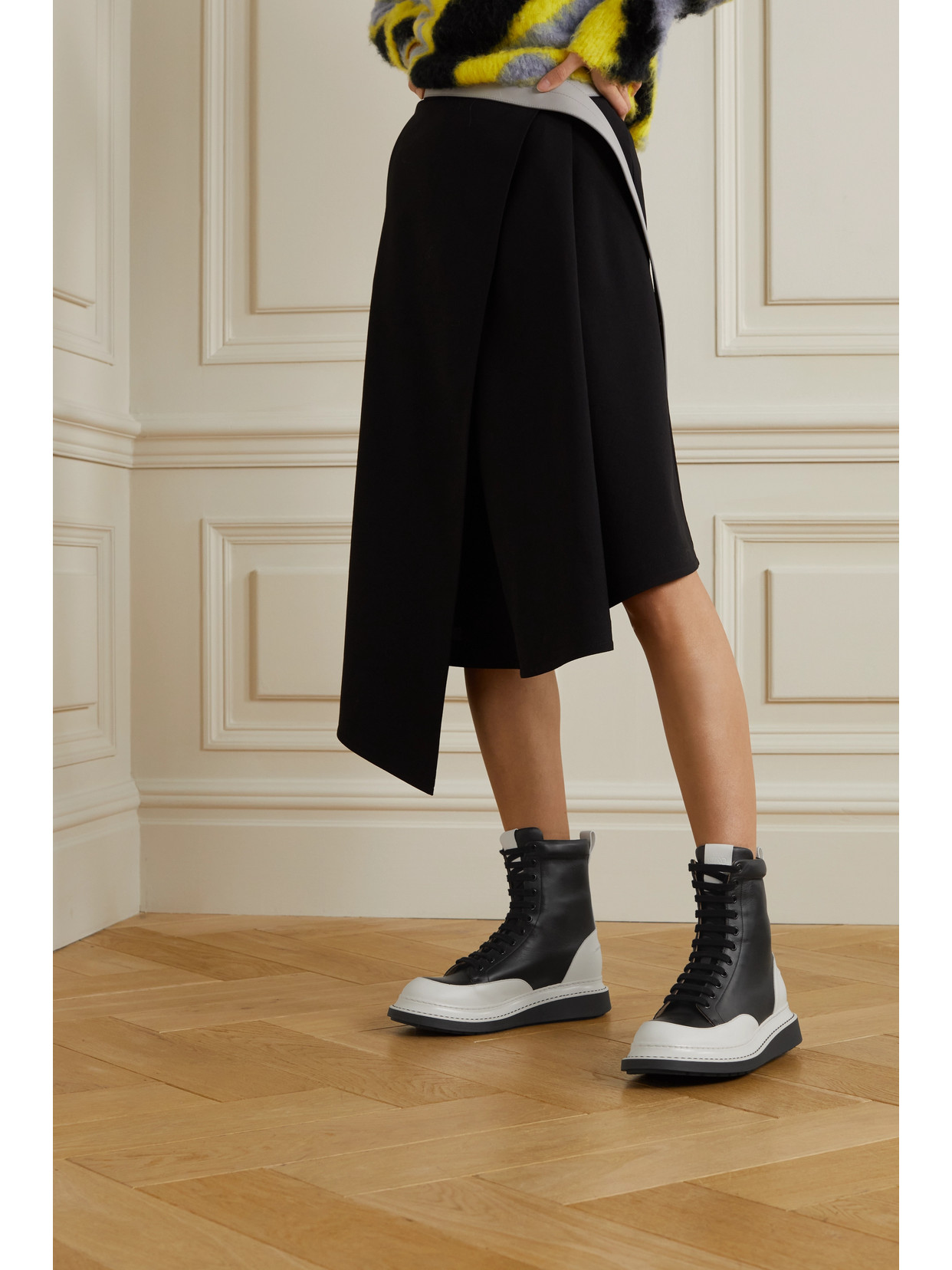 Loewe Woman Ankle Boots Black Size 11 Soft Leather In Black