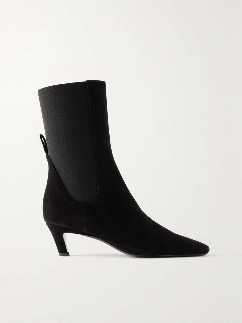 TOTEME The Mid Heel Suede Chelsea Boots