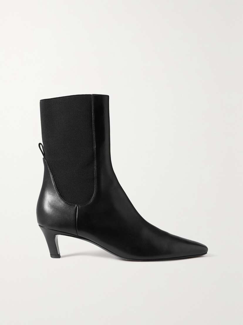 TOTEME The Mid Heel Leather Chelsea Boots