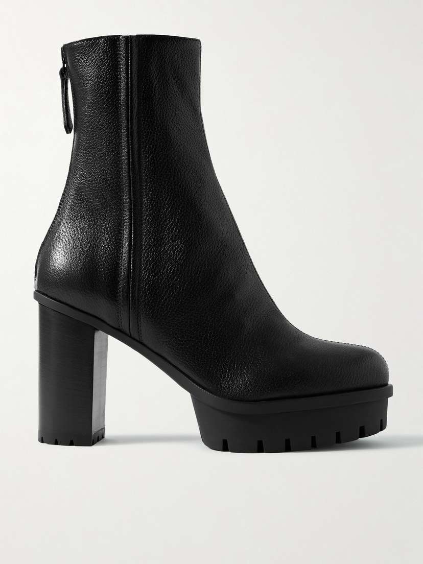 Aquazzura | 11K27D60430 | Black | Francoise 60 Textured-leather