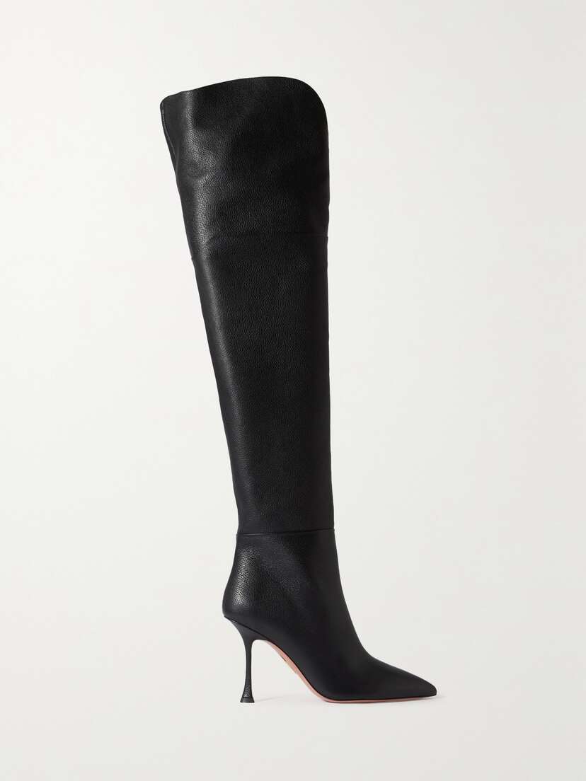 Aquazzura Bad And Boogie 95 Leather Over-the-knee Boots