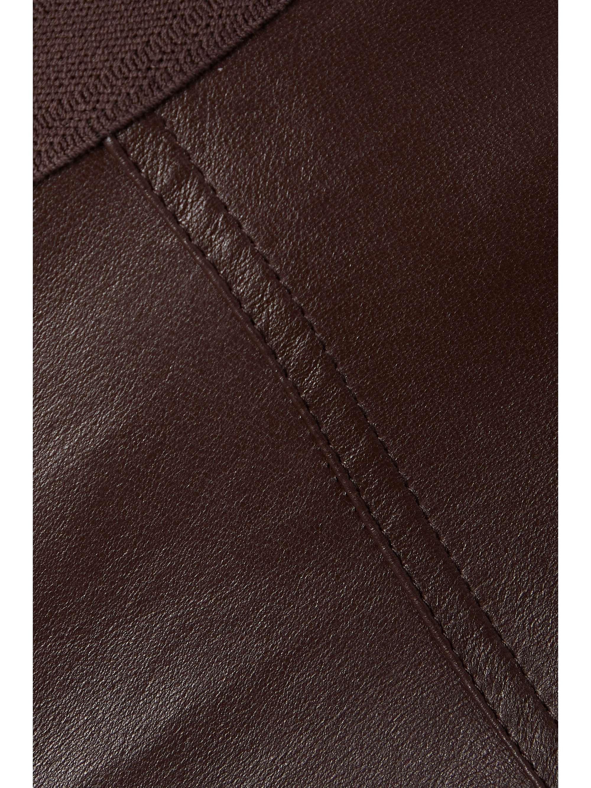 RICK OWENS Stretch leather and cotton-blend leggings