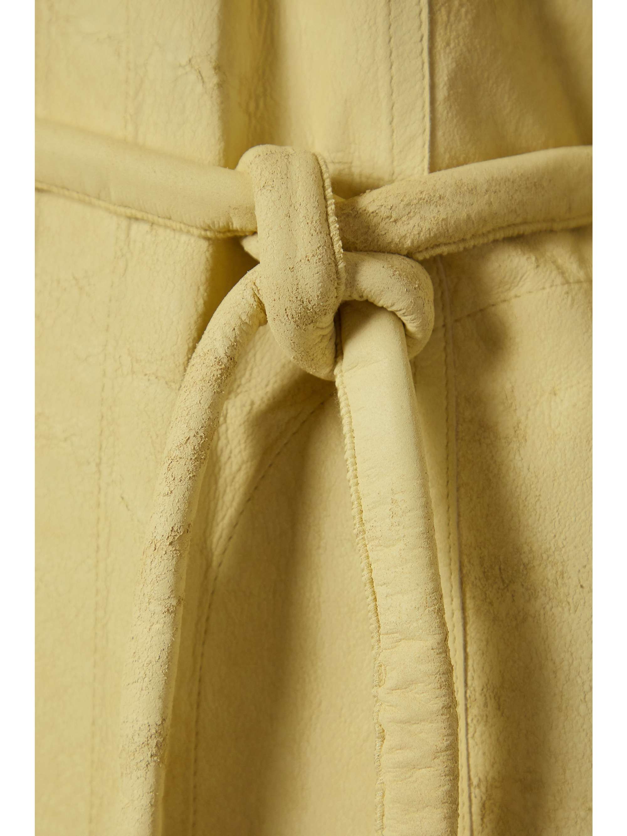 RICK OWENS Klaus belted distressed leather coat