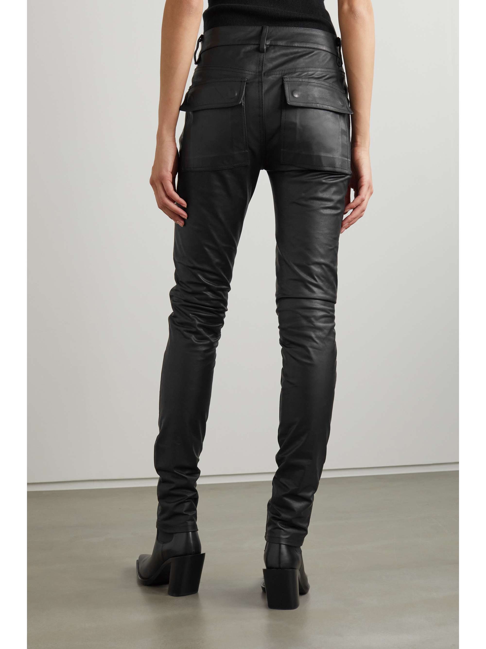 Black Tyrone leather skinny pants 