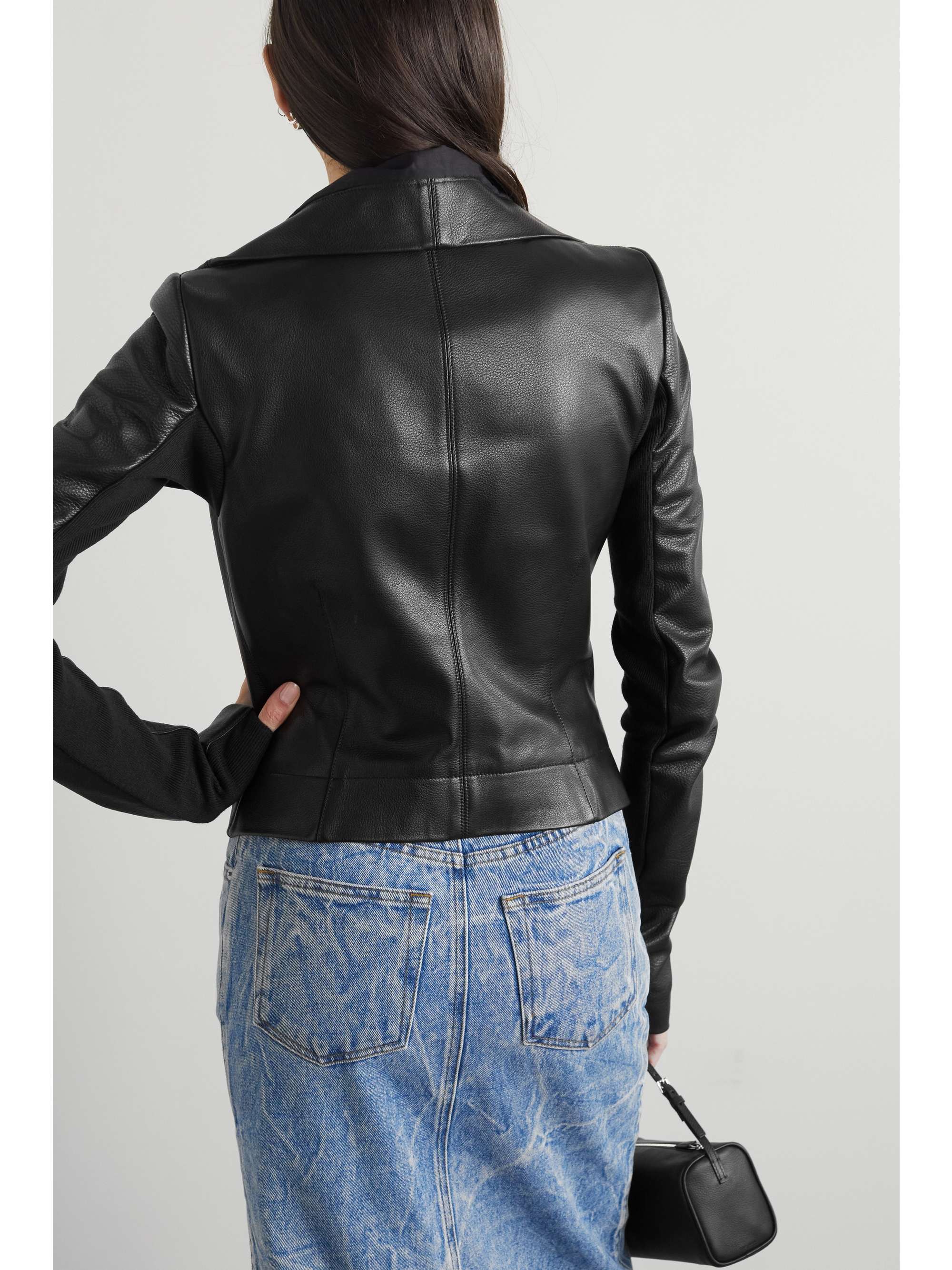 textured biker jacket
