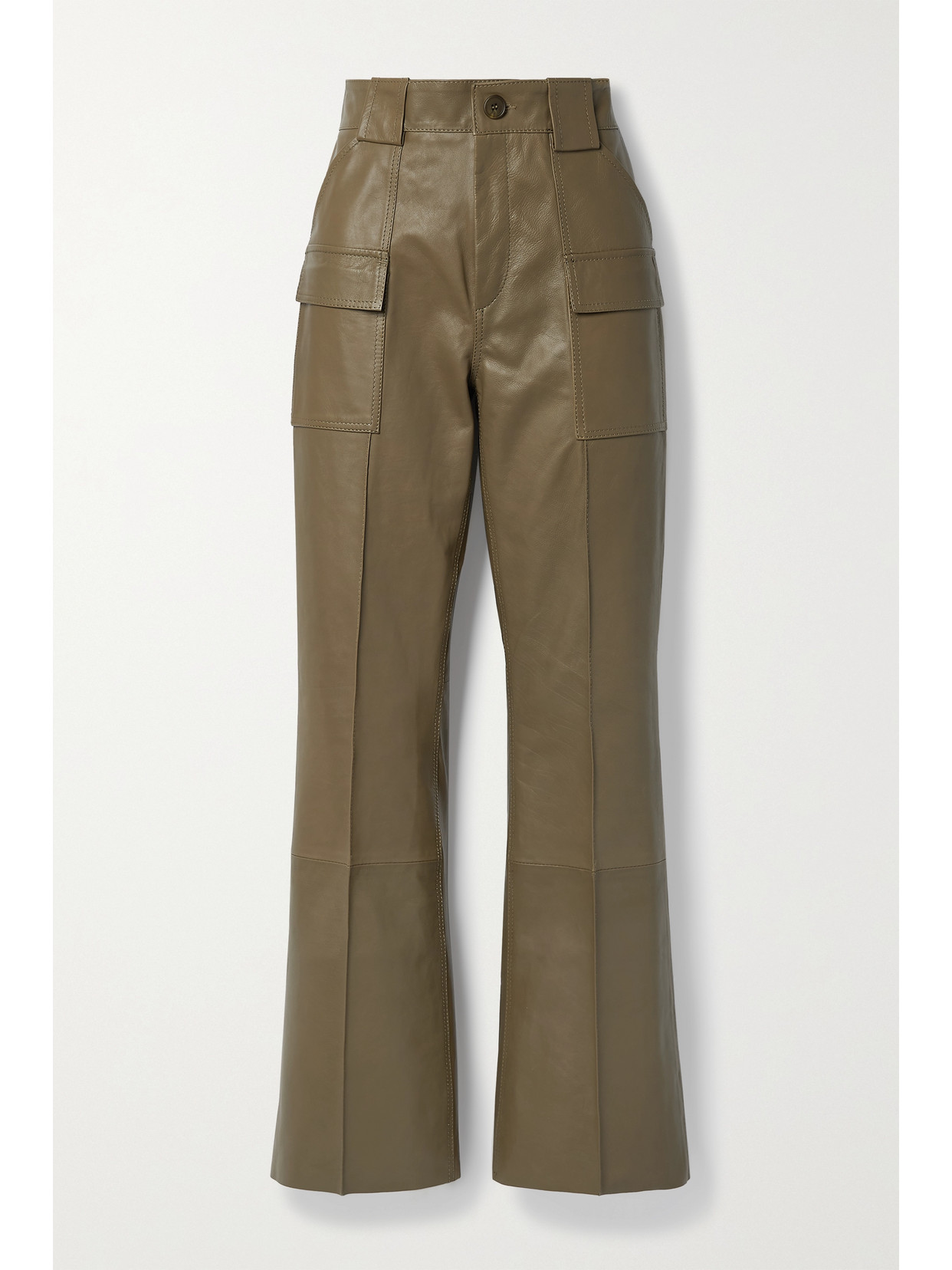 Petar Petrov Geremy Leather Wide-leg Pants - Brown