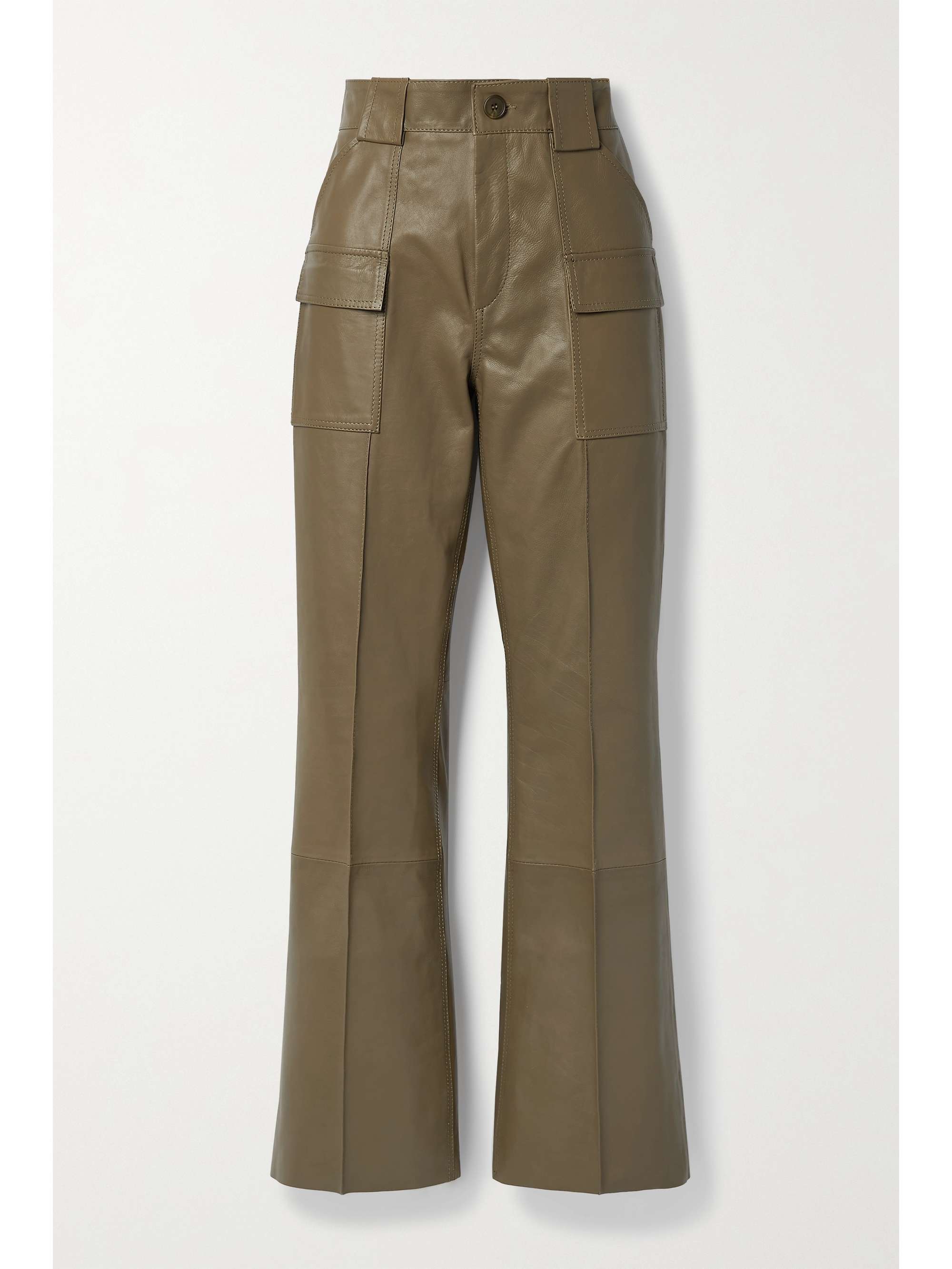 Geremy leather wide leg pants