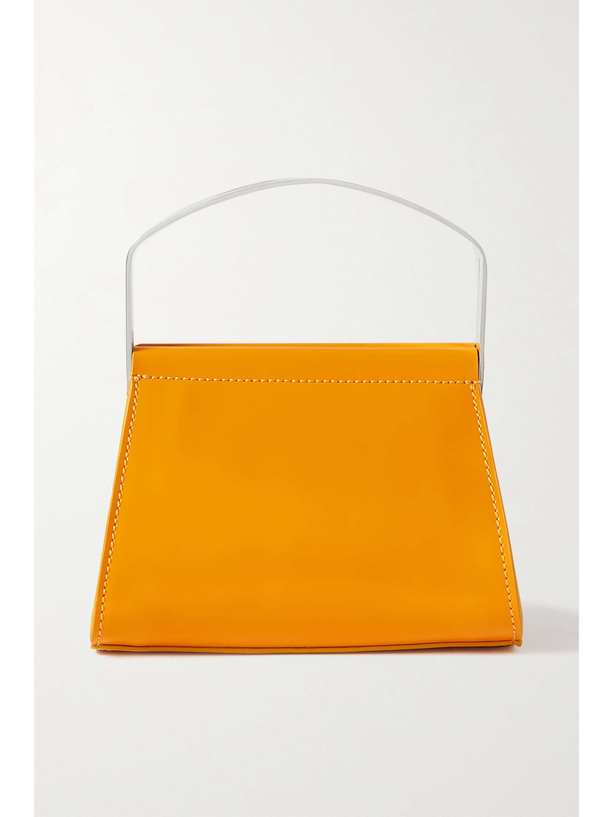 BY FAR + Mimi Cuttrell Frame glossed-leather tote